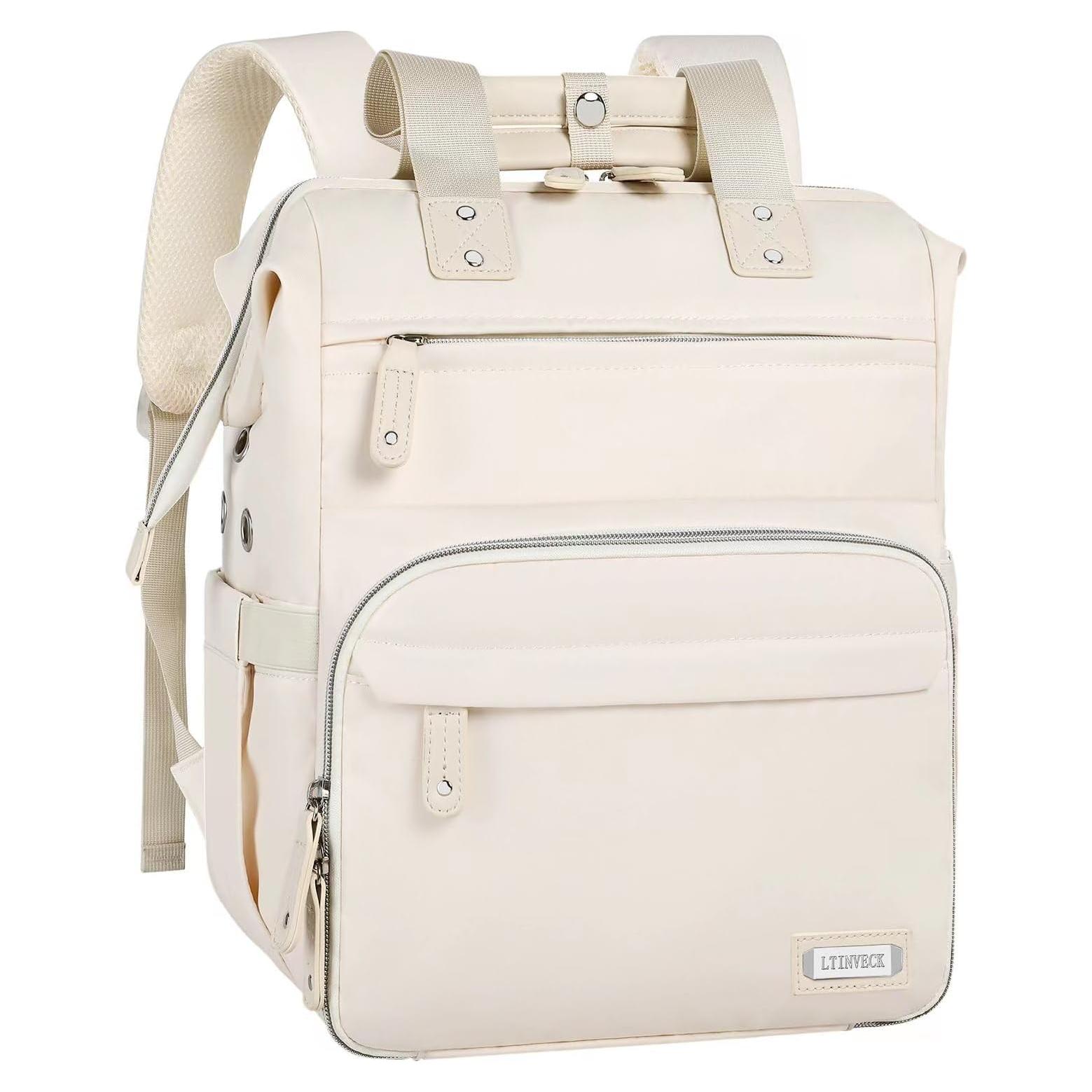 Mochila de Tejer LTINVECK Albaricoque con Cargador USB