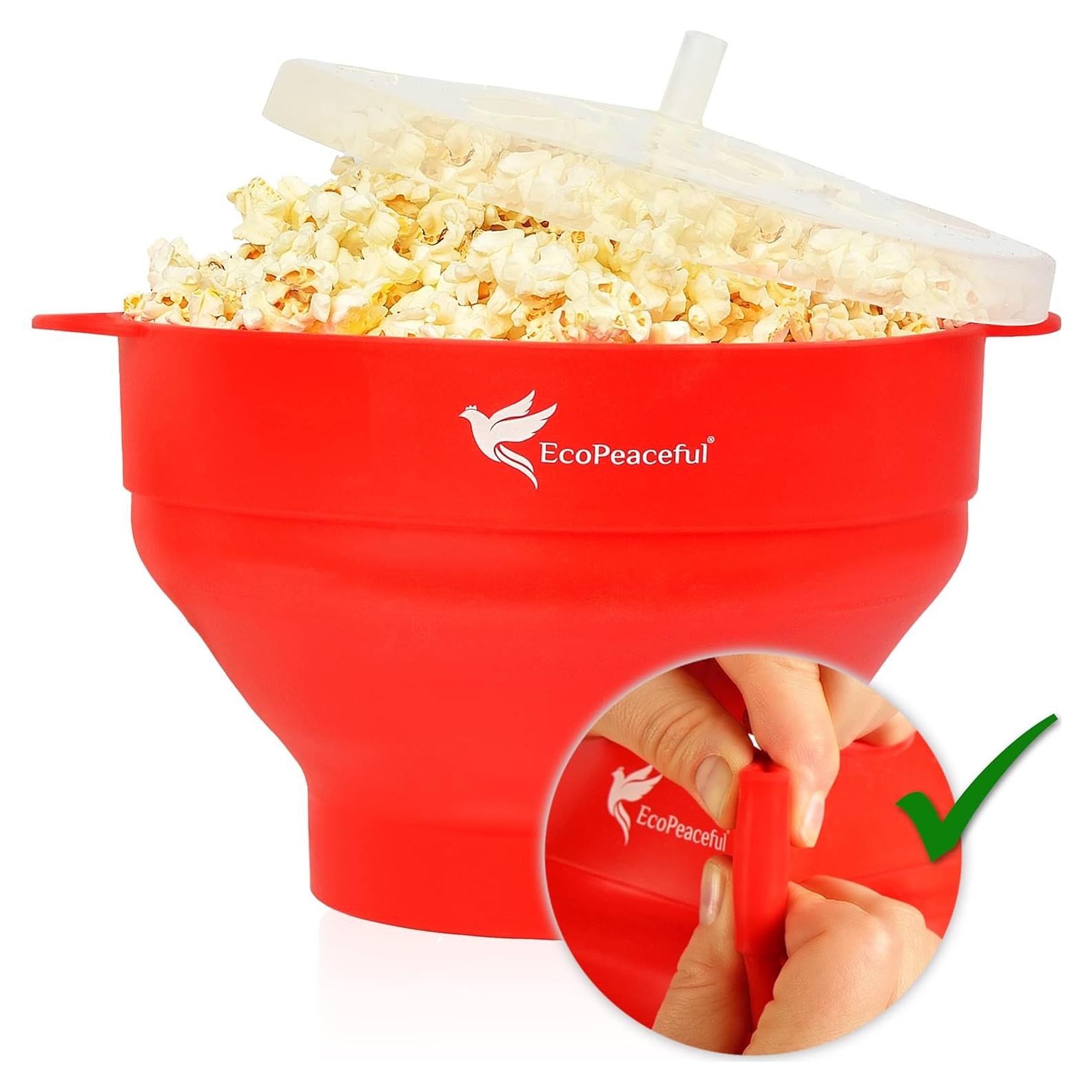 Tazón Colapsable para Palomitas EcoPeaceful 12 Tazas Silicona