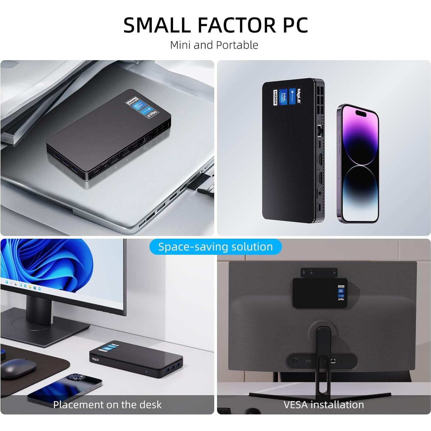 Mini PC MeLE Overclock 3C Celeron N5095 8GB RAM 256GB SSD