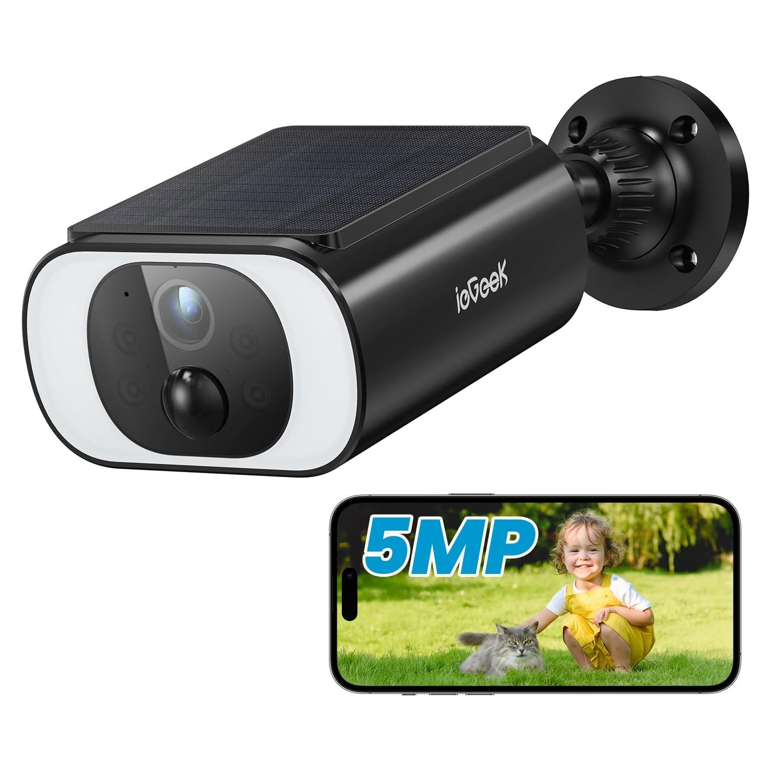 Cámara Solar Inalámbrica ieGeek S1 5MP para Exteriores