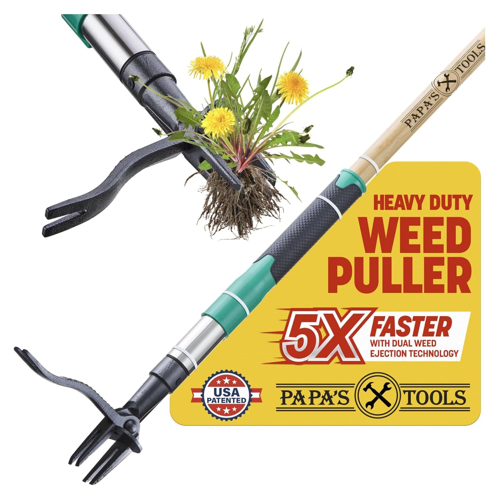 Desmalezadora de Pie Papa's Tool con Mango de Bambú y Acero