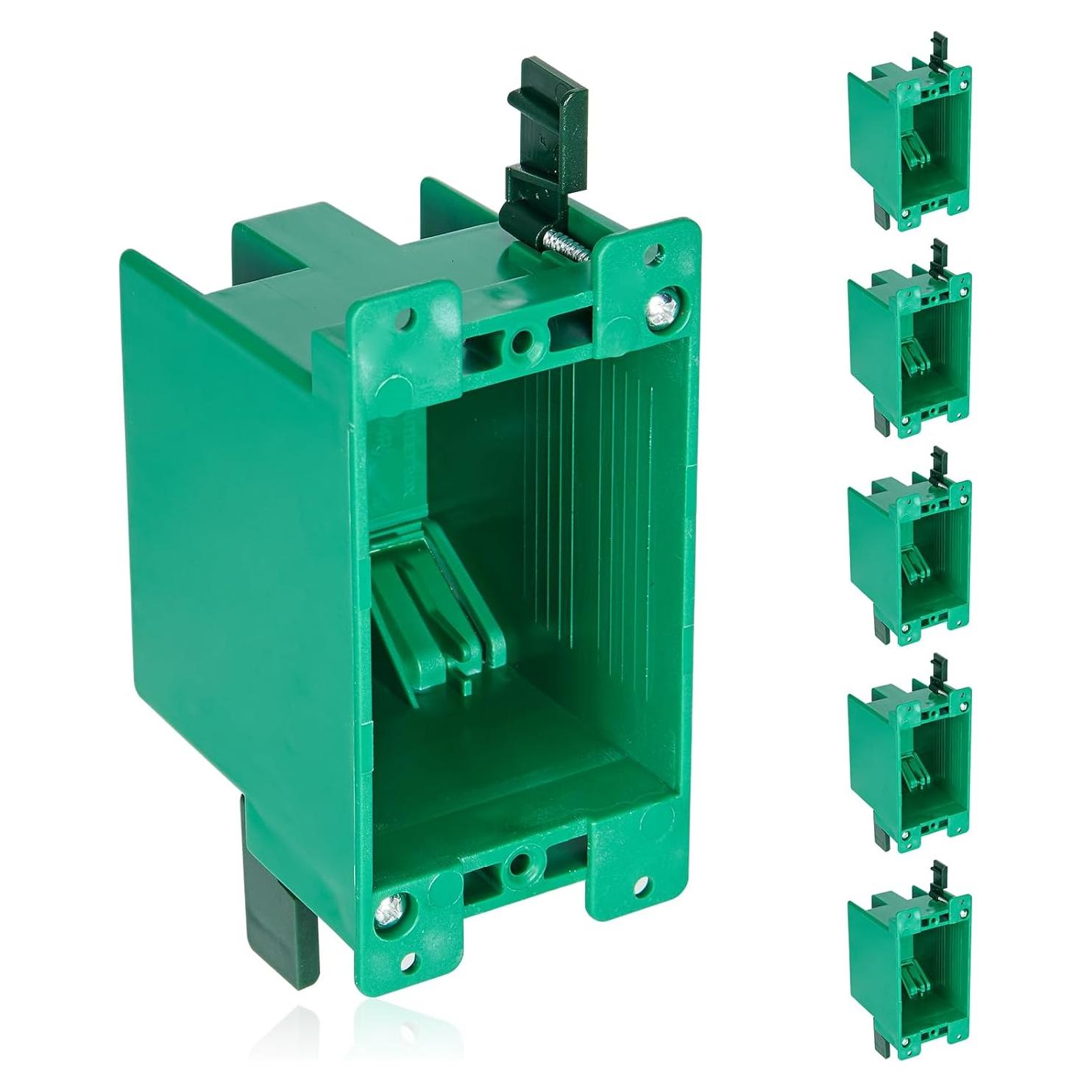 Paquete de 6 cajas eléctricas 1 gang CycevSun para yeso