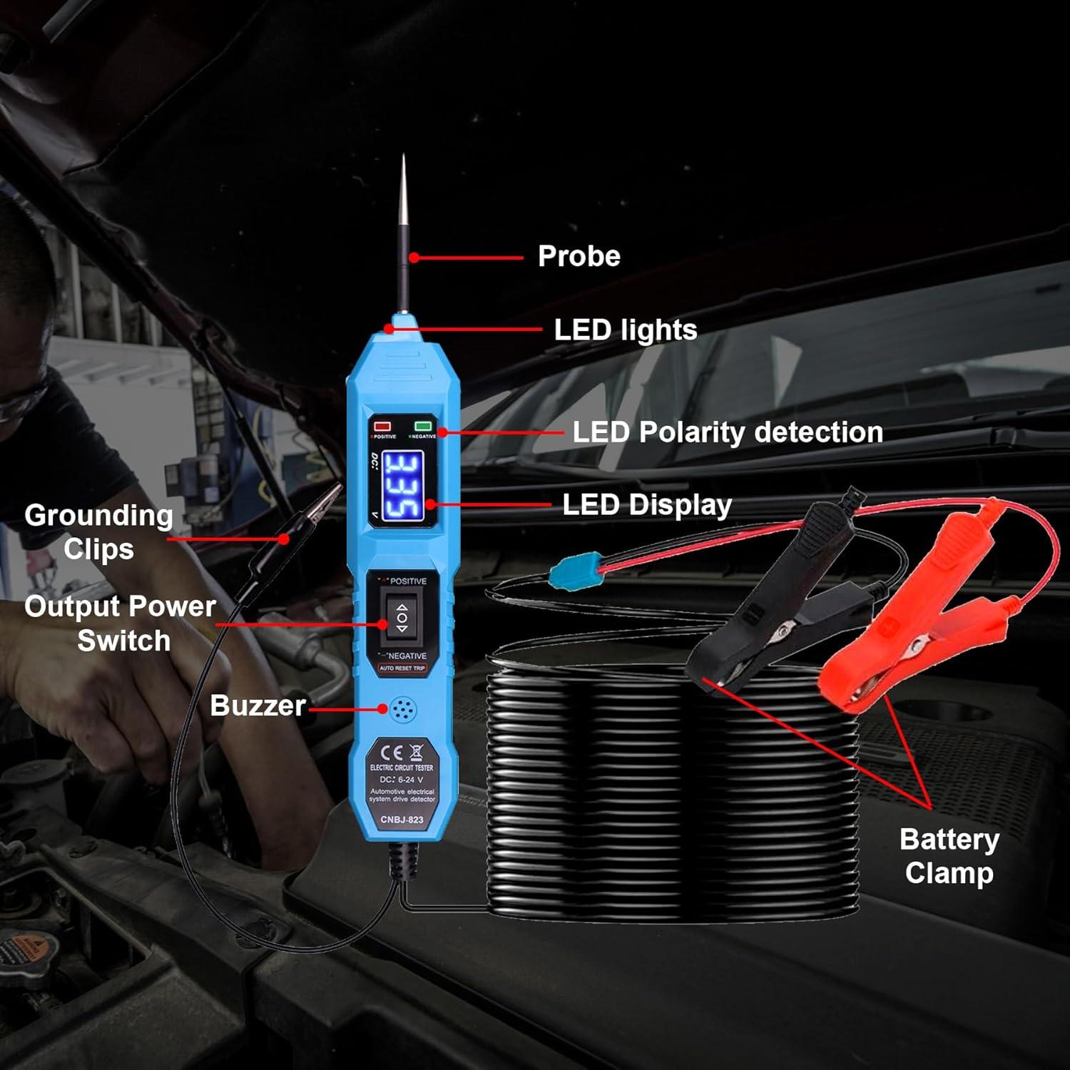 Probador de Circuito Automotriz Aottykro 6-24V Multifuncional