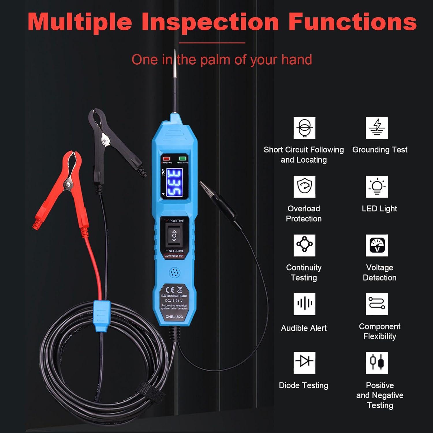 Probador de Circuito Automotriz Aottykro 6-24V Multifuncional