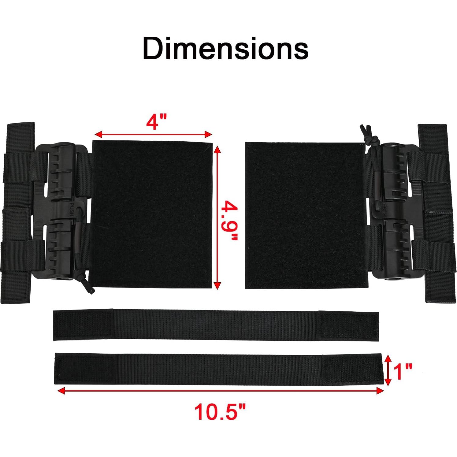 Paquete de 2 Adaptadores de Cinturón Táctico Tactifans Negro