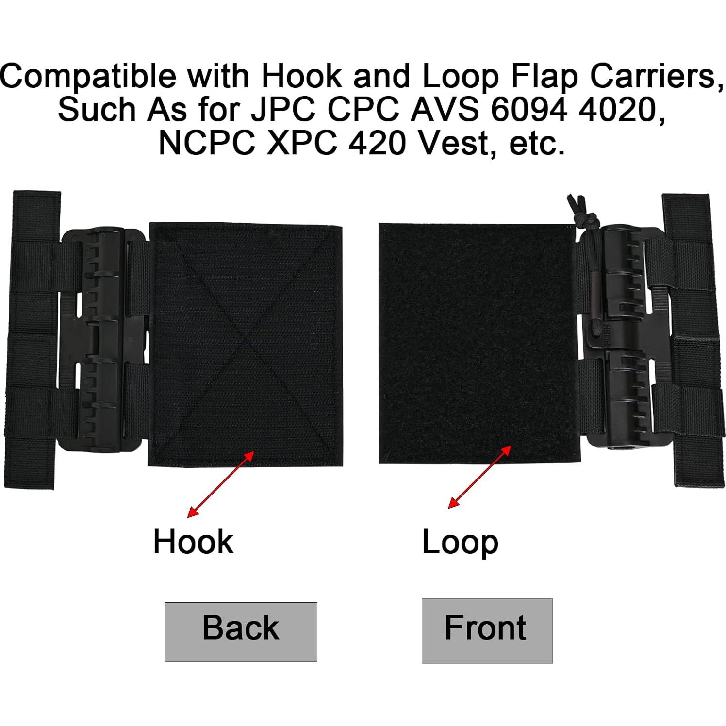 Paquete de 2 Adaptadores de Cinturón Táctico Tactifans Negro