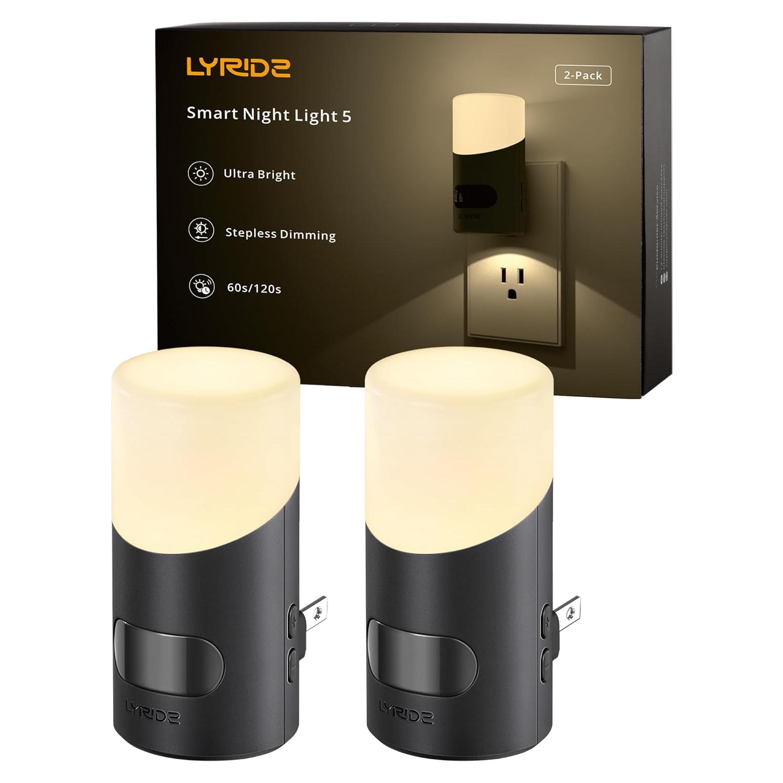 Luz Nocturna LED Lyridz Enchufable con Sensor de Movimiento 150LM