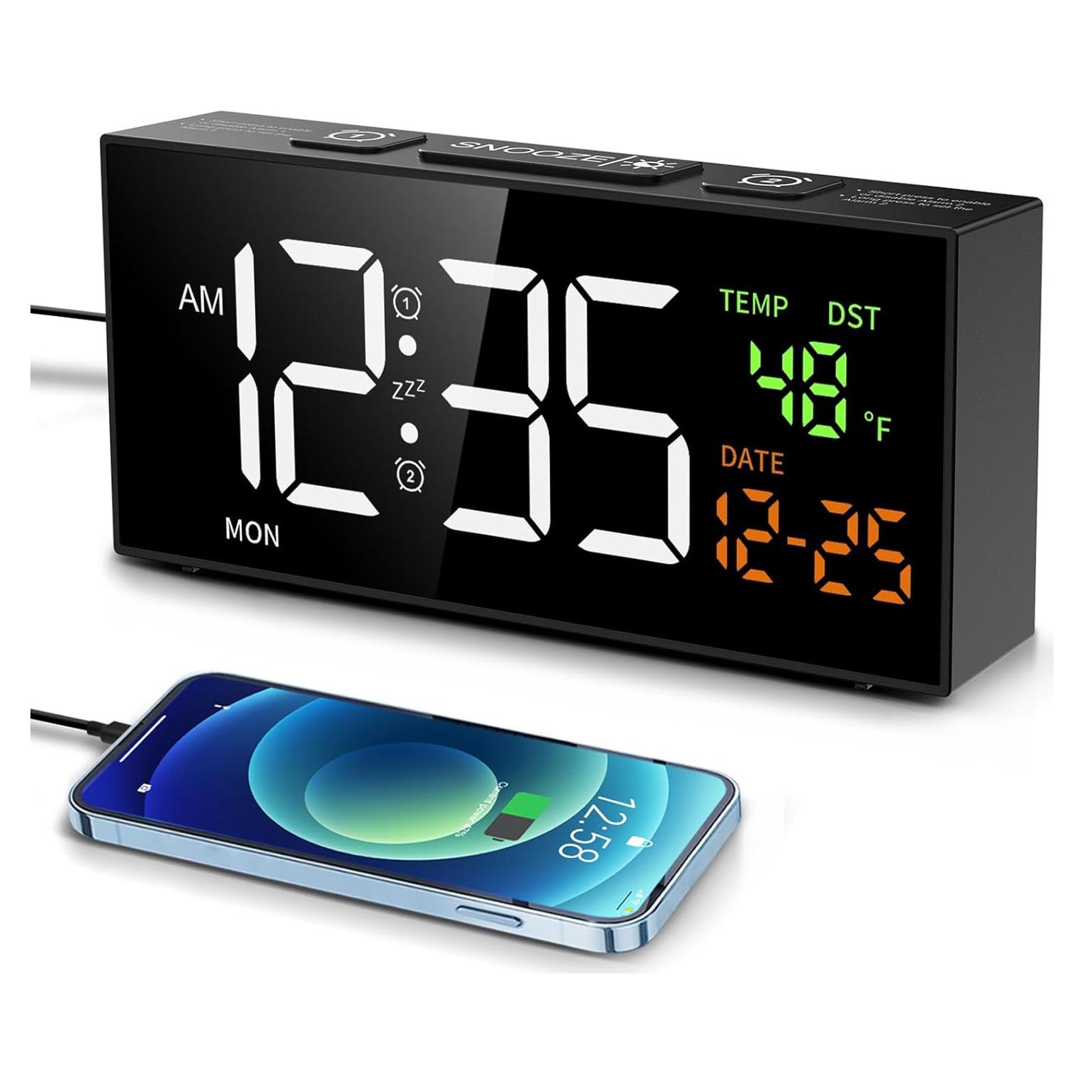 Reloj Despertador Digital Netzu 6210TB con Alarma y Temperatura
