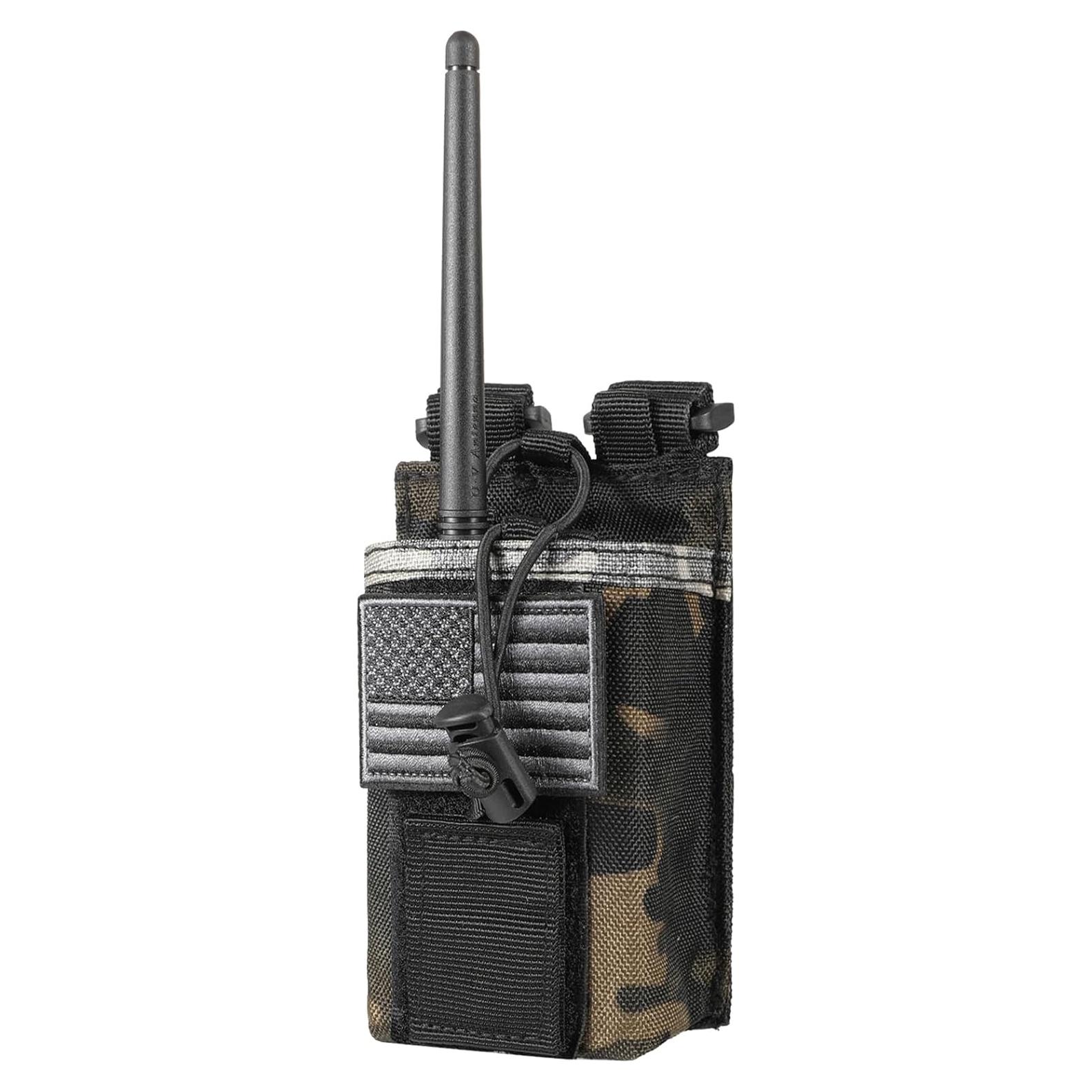 Soporte de Radio Táctico FRTKK Camo Negro Nylon Resistente