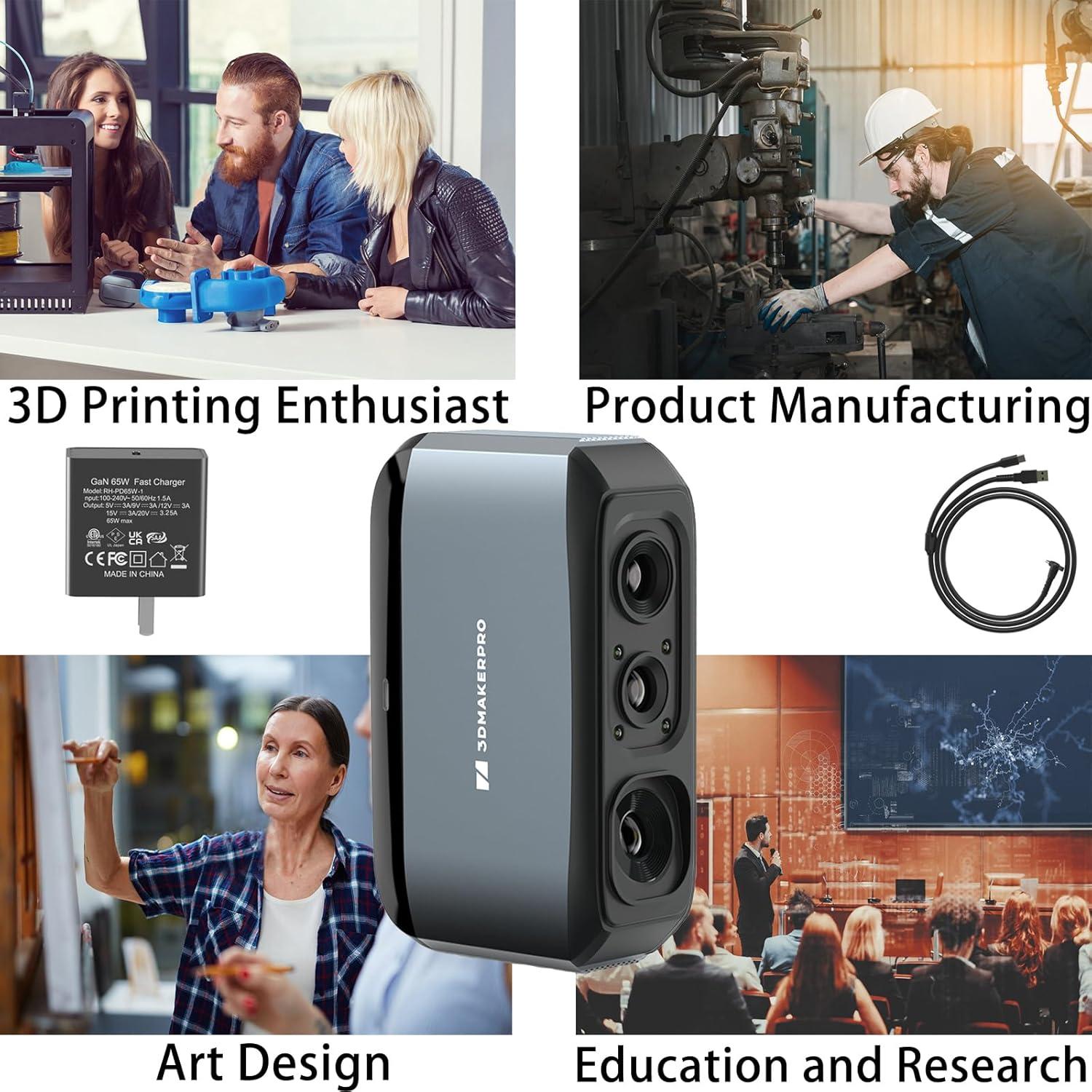 Escáner 3D de mano 3DMakerpro Moose, 0.03 mm precisión