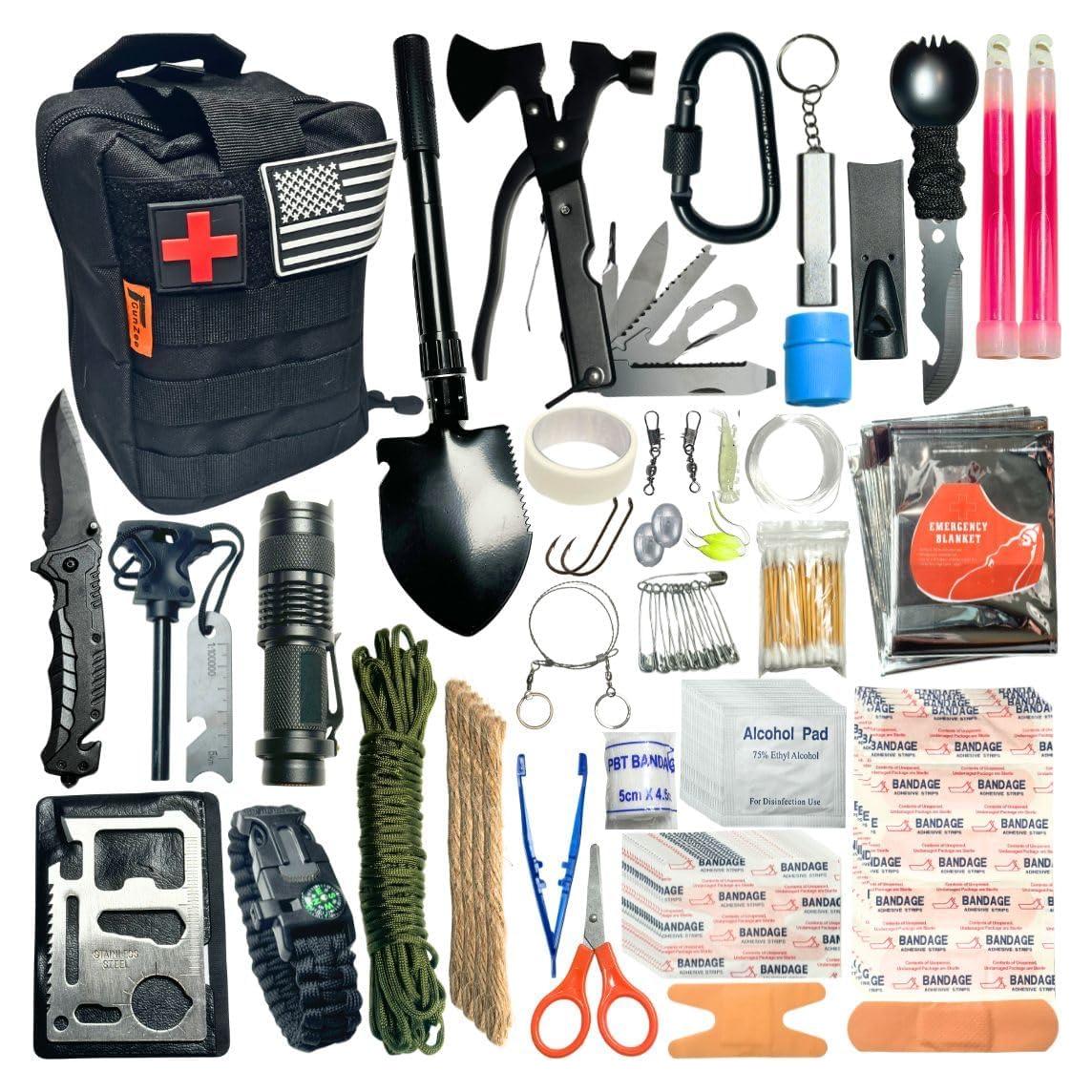 Kit de Supervivencia GunZee 175 Piezas con Primeros Auxilios