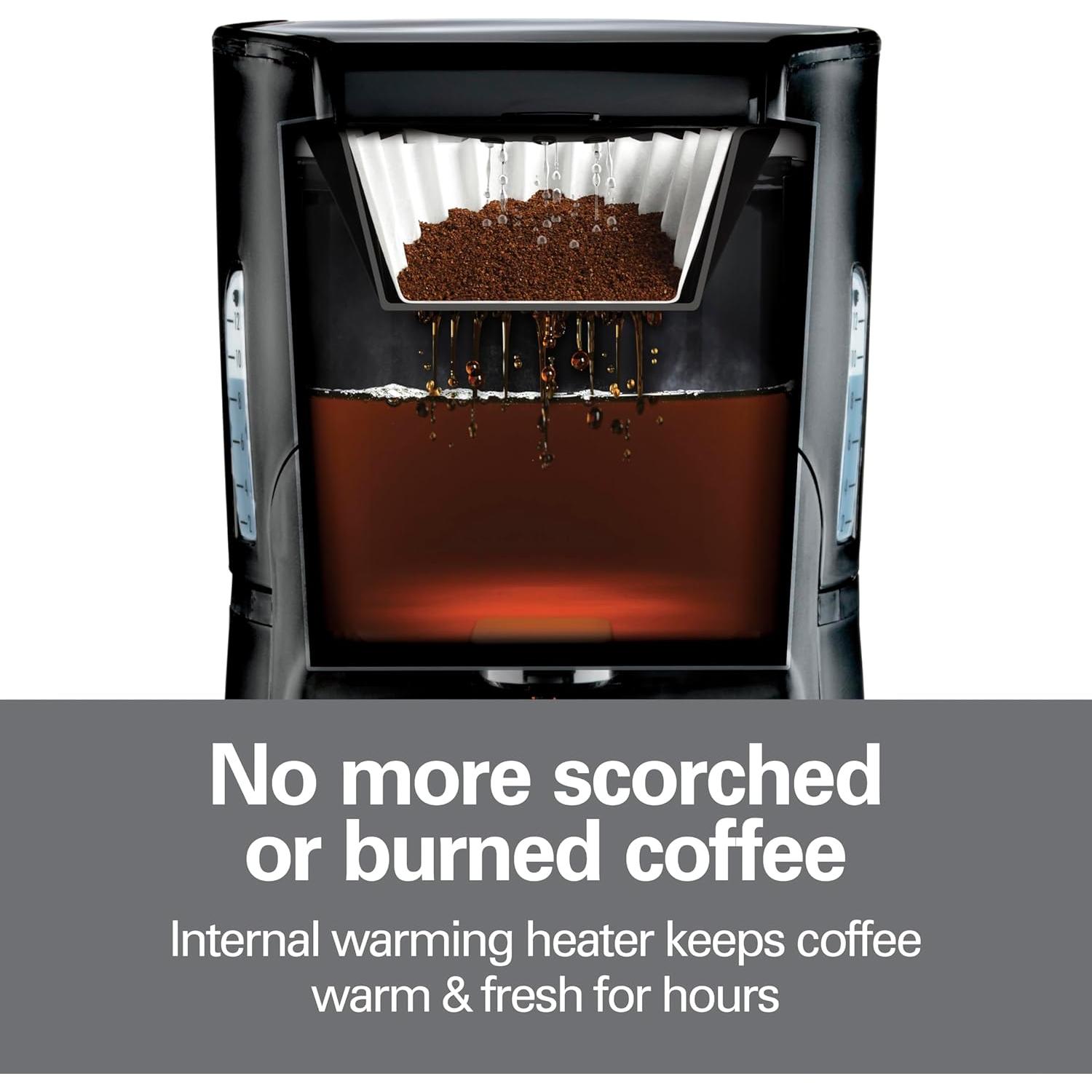 Cafetera de Goteo Hamilton Beach 12 Tazas Programable