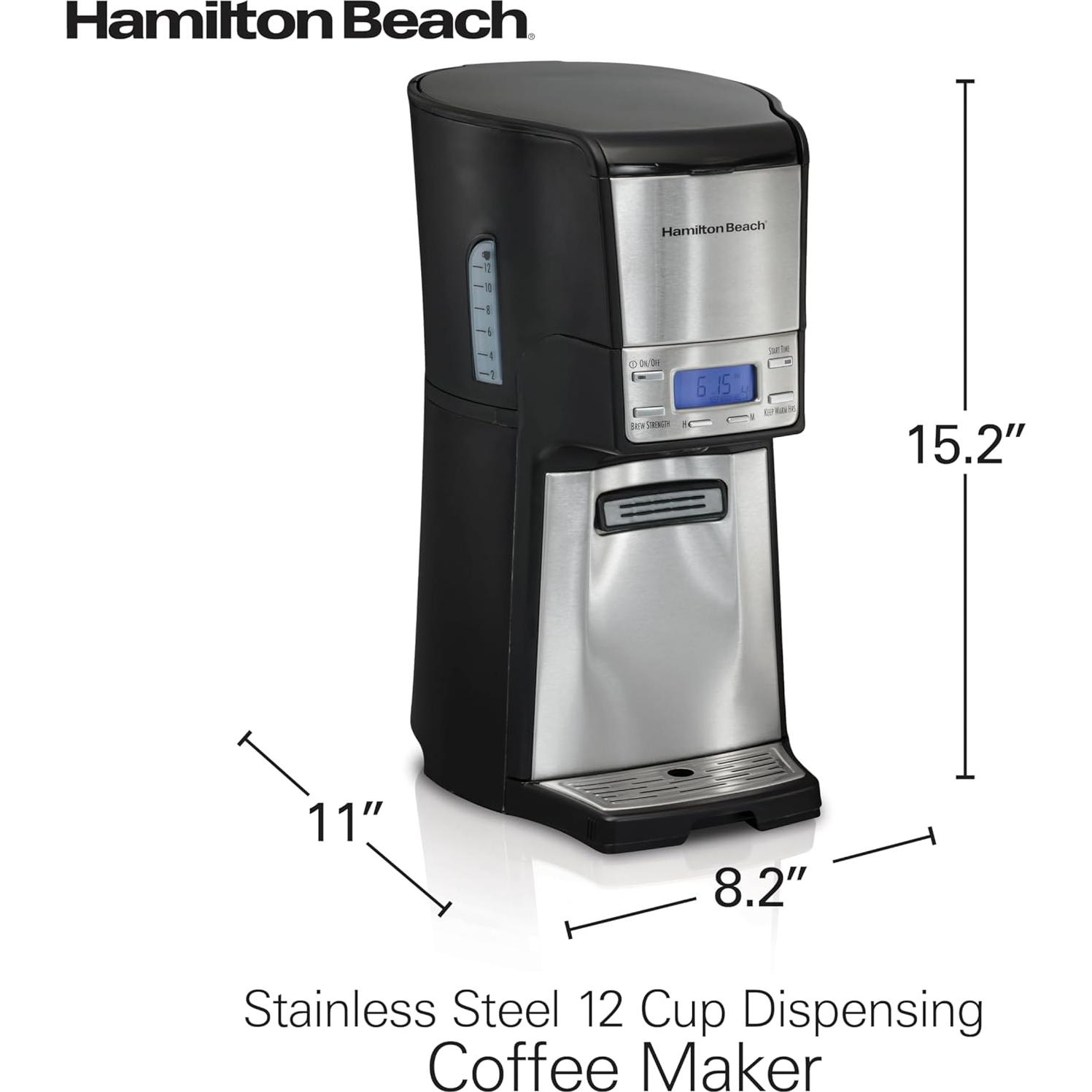 Cafetera de Goteo Hamilton Beach 12 Tazas Programable