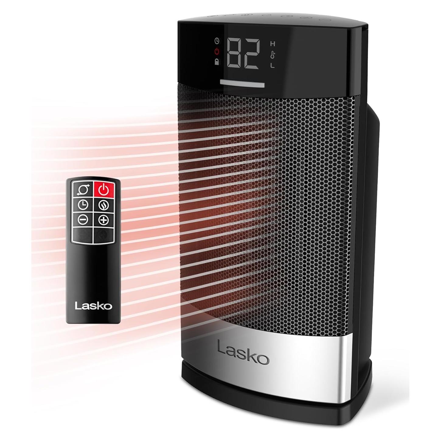 Calentador de mesa cerámico Lasko Ellipse 1500W negro