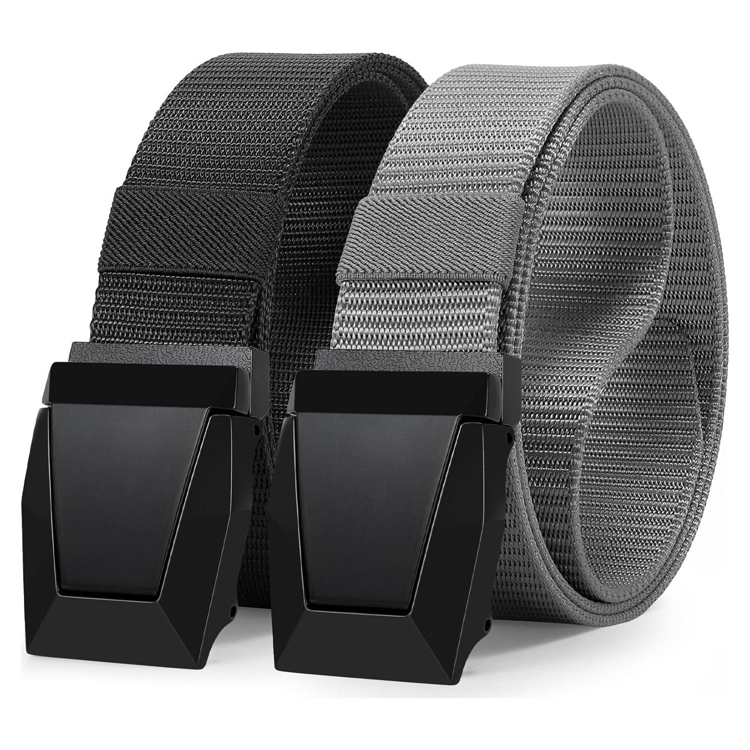 Cinturón Táctico Nylon WERFORU 2 Pack Ajustable 44 cm
