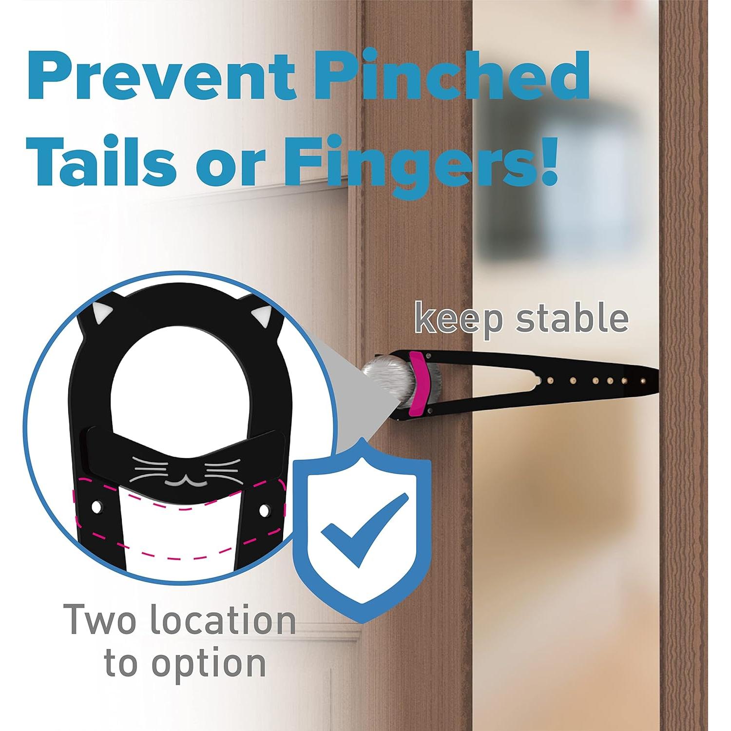 Cierre de puerta para gatos Neobay ajustable 7 tamaños negro