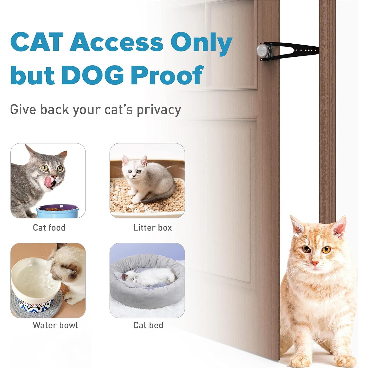 Cierre de puerta para gatos Neobay ajustable 7 tamaños negro