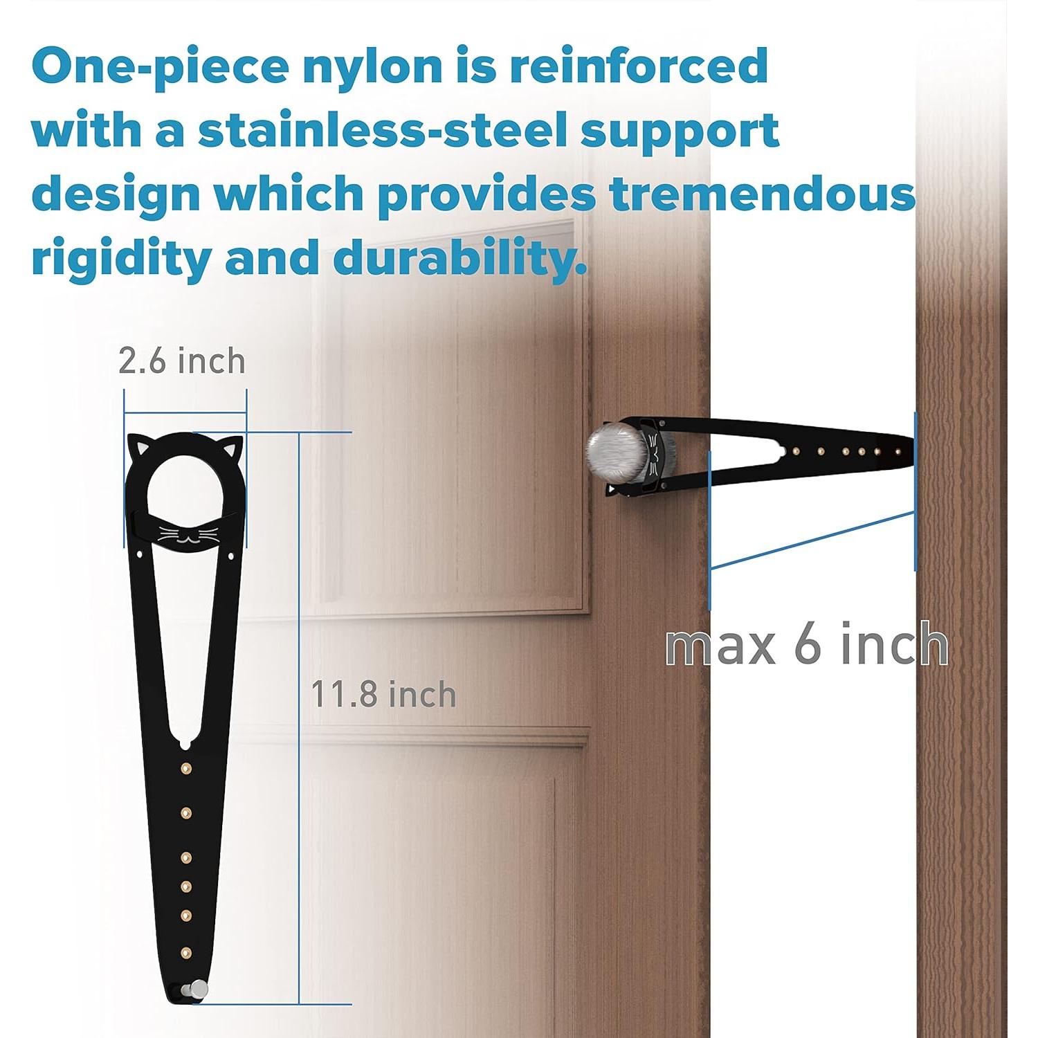 Cierre de puerta para gatos Neobay ajustable 7 tamaños negro