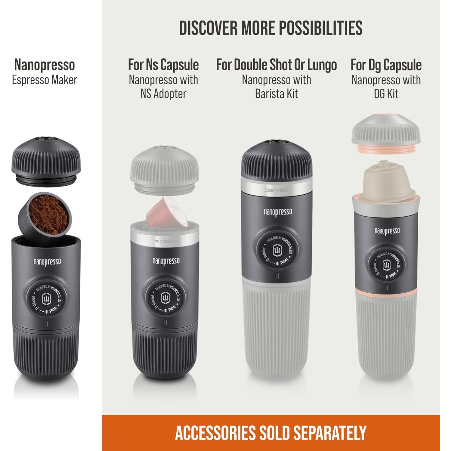 Cafetera Portátil WACACO Nanopresso 18 Bar Manual Espresso