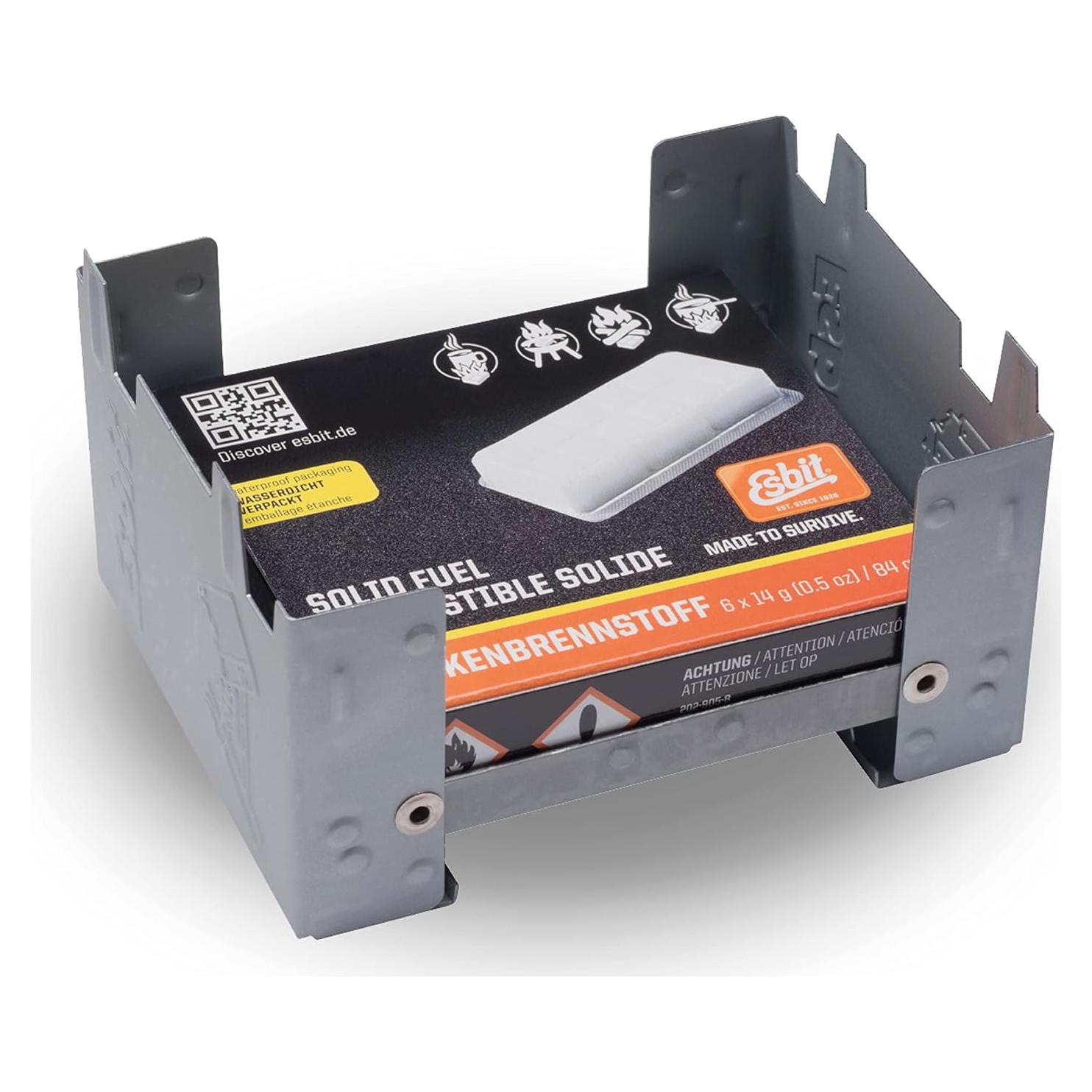 Estufa Plegable Esbit de Acero con 6 Tabletas de Combustible