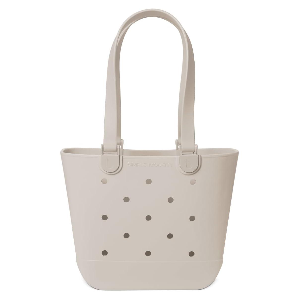 Bolsa de Playa Mediana Simple Modern EVA Impermeable Almendra