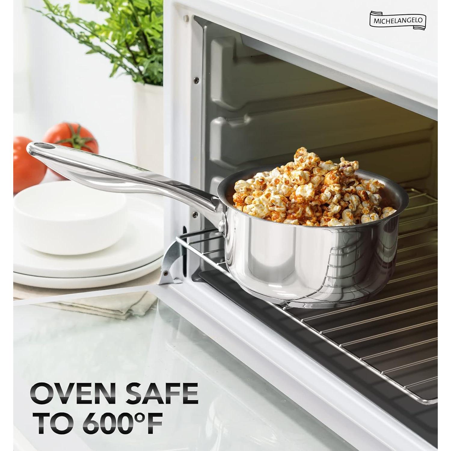 Juego de Cacerolas Acero Inoxidable MICHELANGELO 3 Piezas