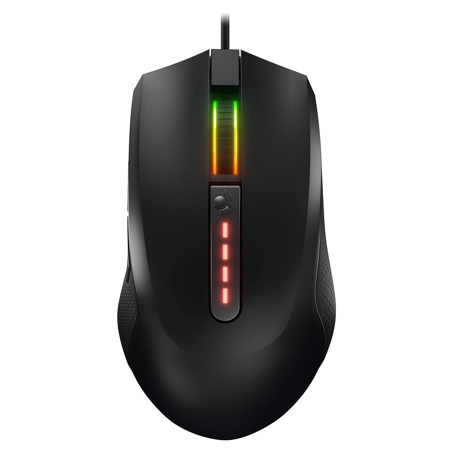 Ratón Gaming Cherry MC 2.1 Negro con Iluminación RGB 5000 DPI