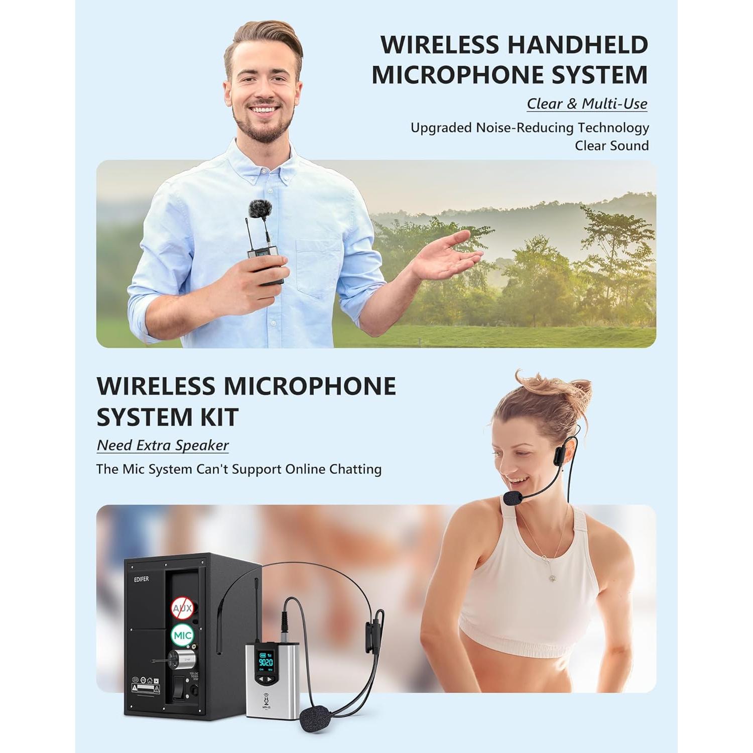 Sistema de Micrófono Inalámbrico YIHAIONLY YM-2 con Lavalier