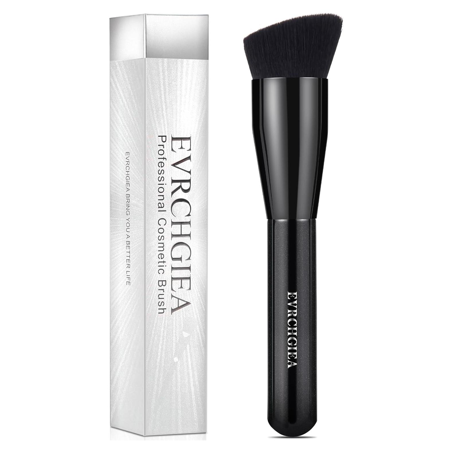 Brocha Kabuki de Base EVRCHGIEA - Tamaño Grande, Negro