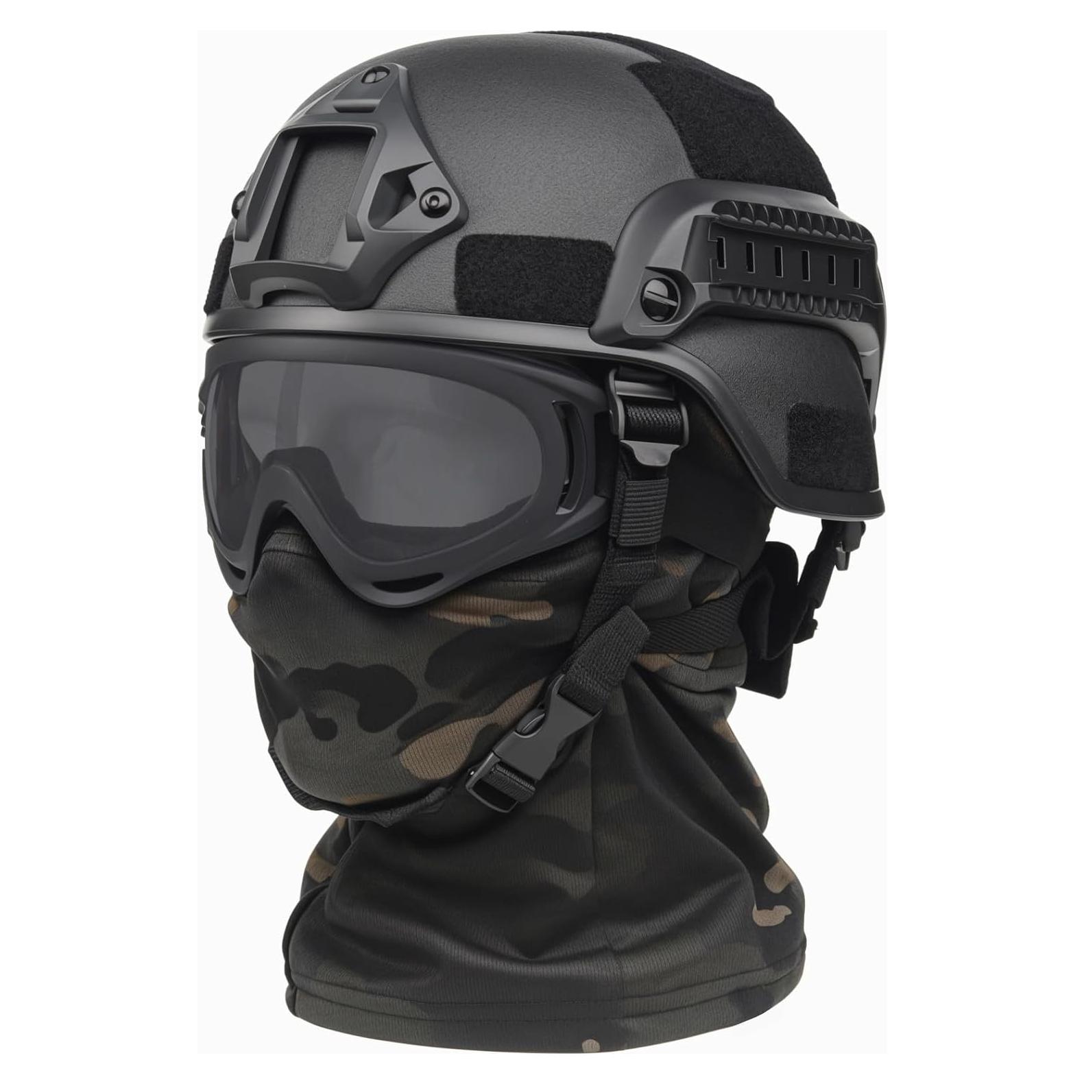 Casco Táctico SANYETS Hel-24-001 con Gafas y Máscara