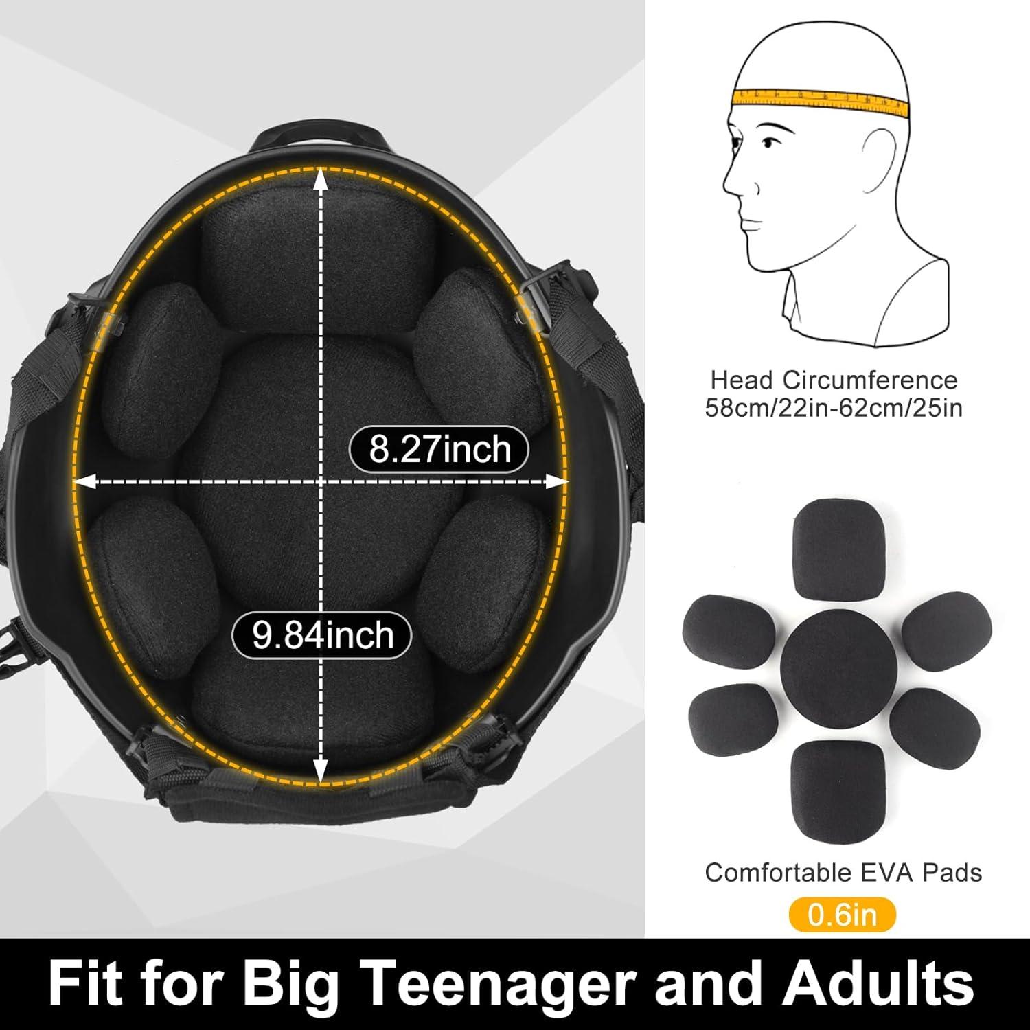 Casco Táctico SANYETS Hel-24-001 con Gafas y Máscara