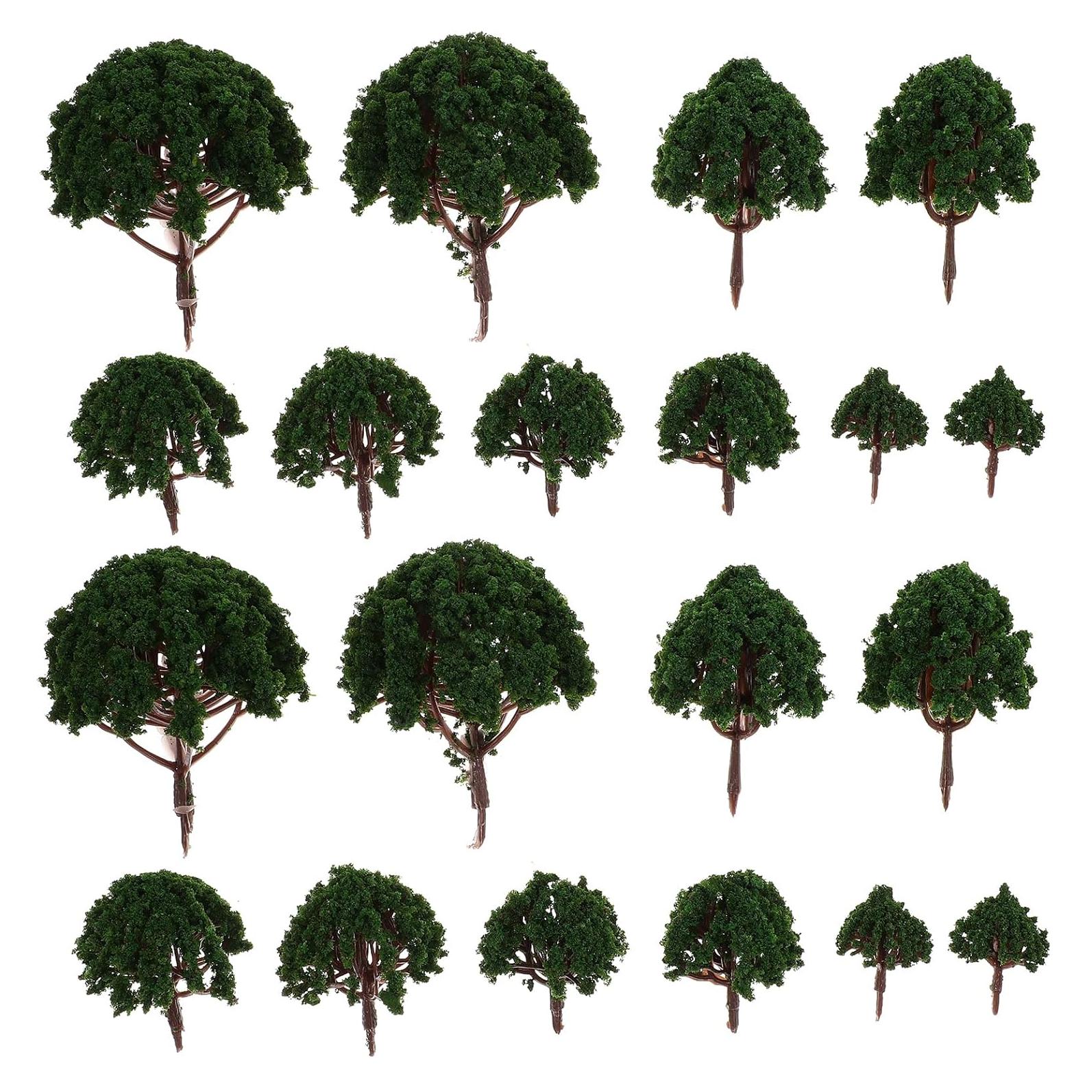 DOITOOL 20 Pcs Árboles Miniatura 3 a 8 cm para Diorama