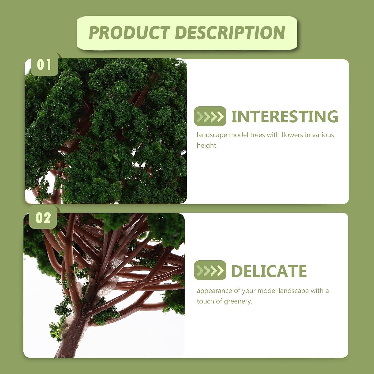 DOITOOL 20 Pcs Árboles Miniatura 3 a 8 cm para Diorama