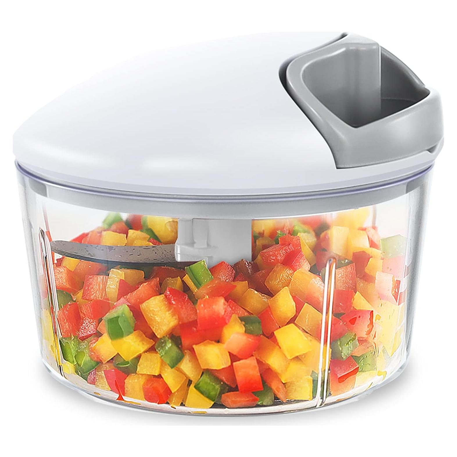 Picador de Alimentos Manual Geedel 2.5 Tazas Gris - Cebolla, Ajo, Verduras