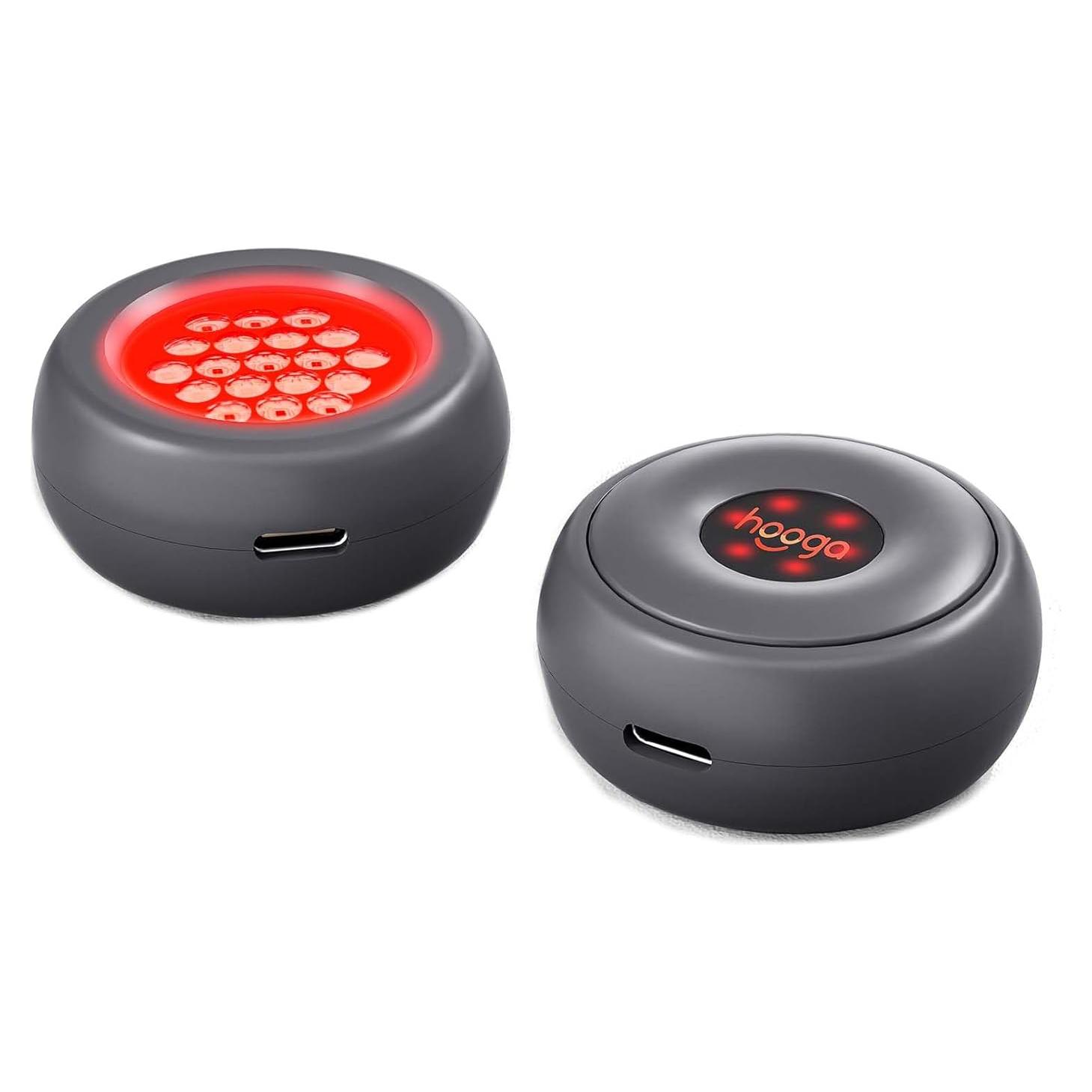Hooga Red Light Therapy, Stick On Near Infrared Light Therapy Device. High Powered Portable LEDs for Pain Relief, Muscle Recovery and Joints. 19 LEDs. Battery Powered. Rechargeable.
