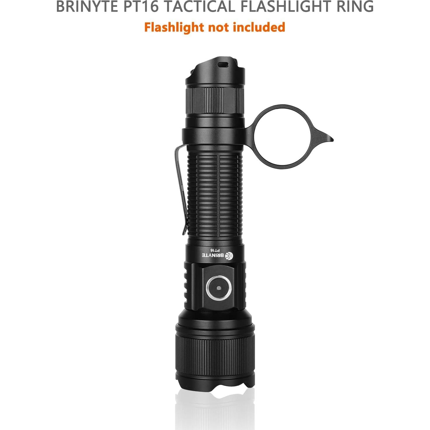 Anillo Táctico Brinyte para Linterna PT16 - Agarre Mejorado