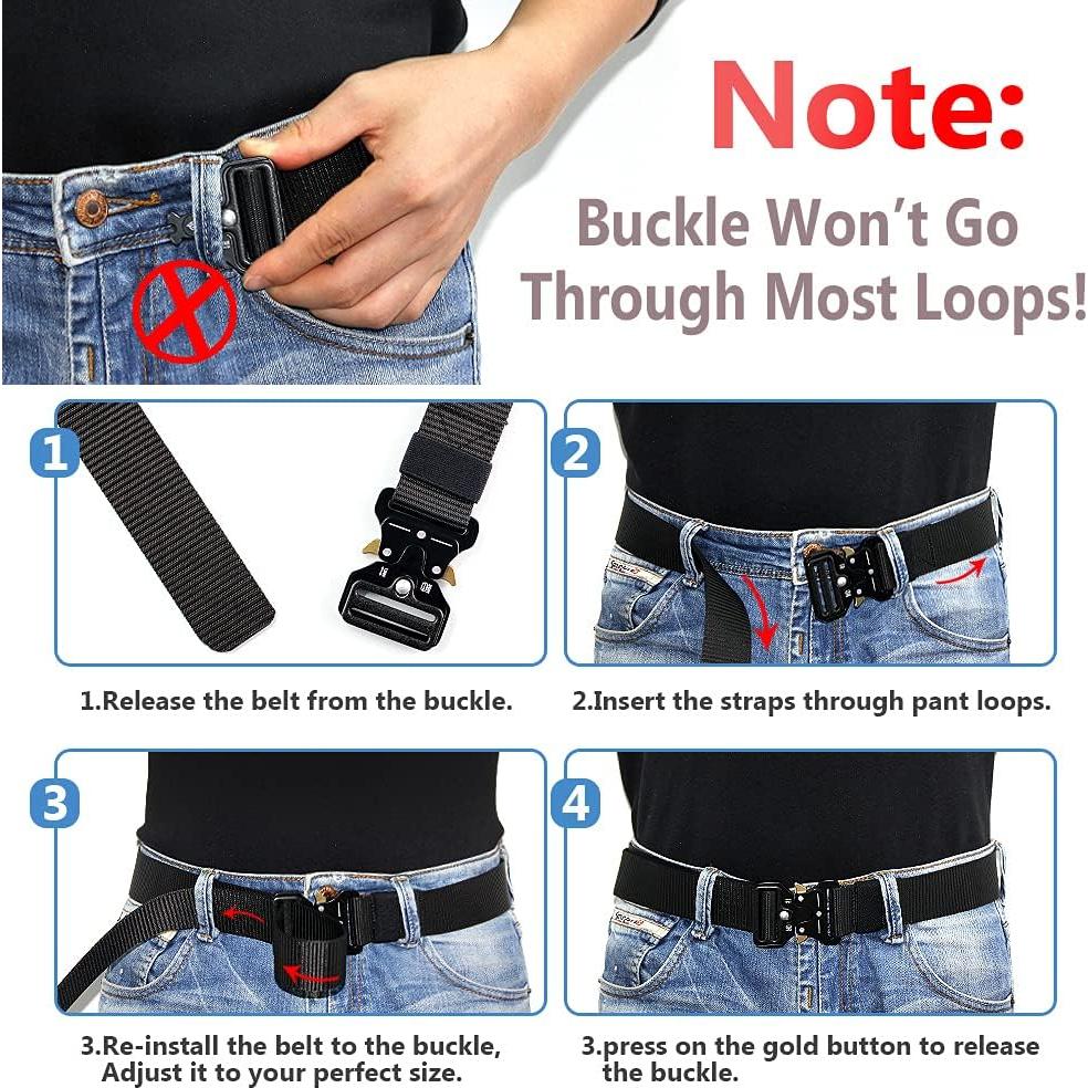 Cinturón Táctico DOOPAI Nylon Militar 2Pack Ajustable