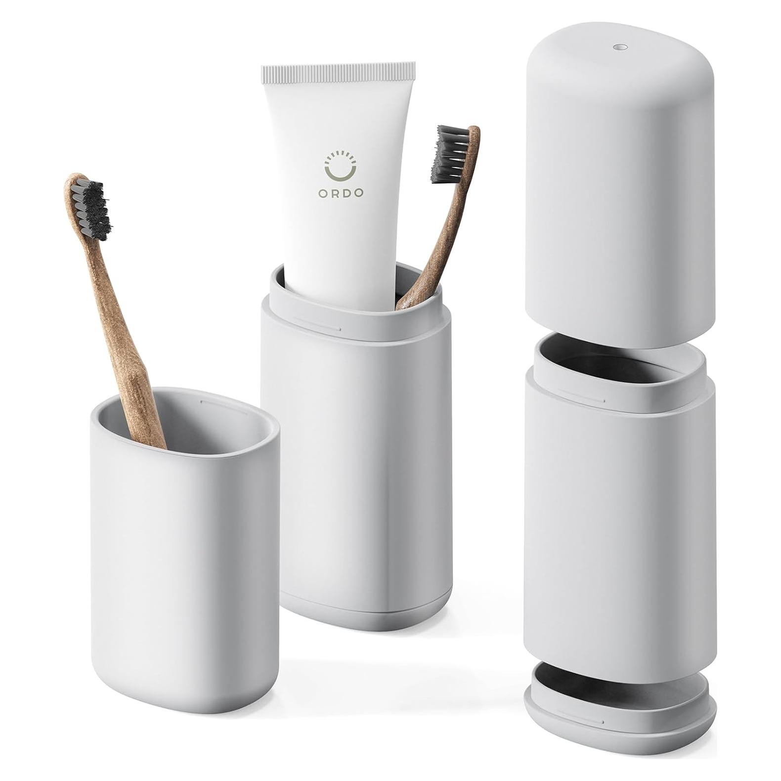 Estuche de Cepillo de Dientes de Viaje Baluca con Vaso - Gris