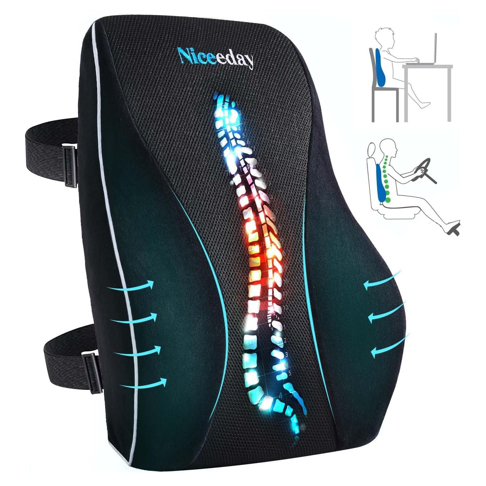 Cojín Lumbar Ergonómico Niceeday 3D para Silla de Oficina