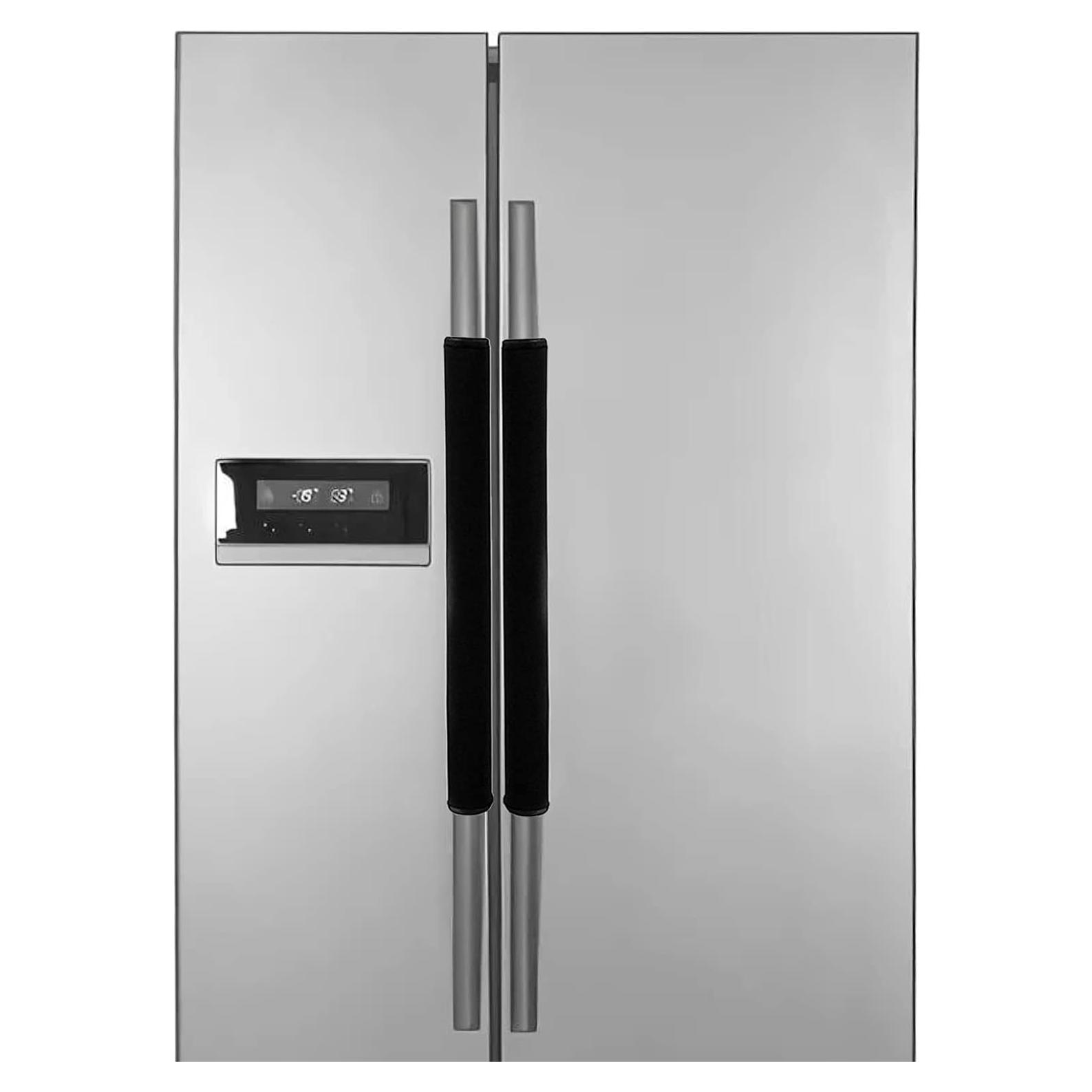 Cubiertas de Manijas de Refrigerador JHHSYU 2 Unidades Neopreno Negro