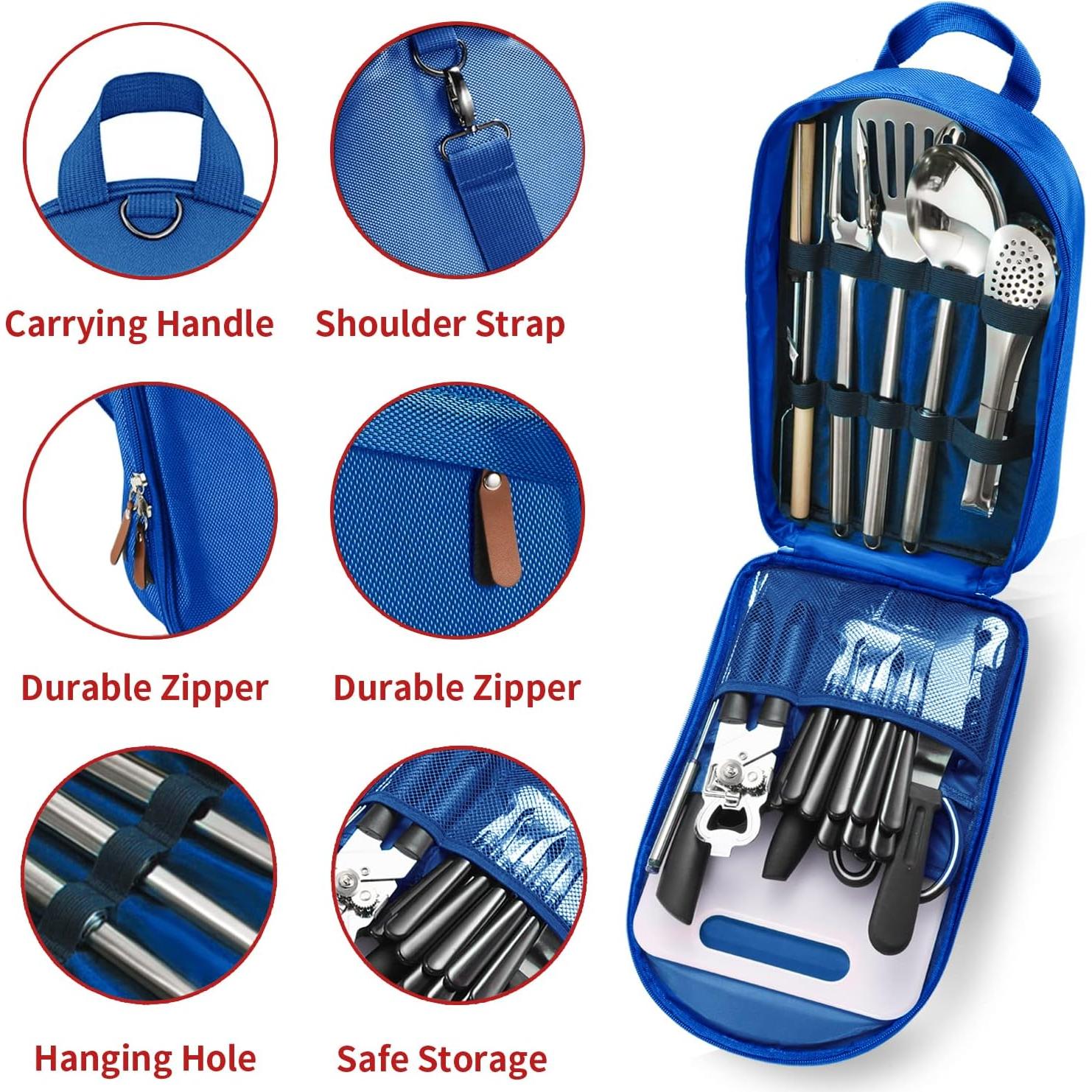 Juego de utensilios de cocina Freehiker 27 piezas para camping