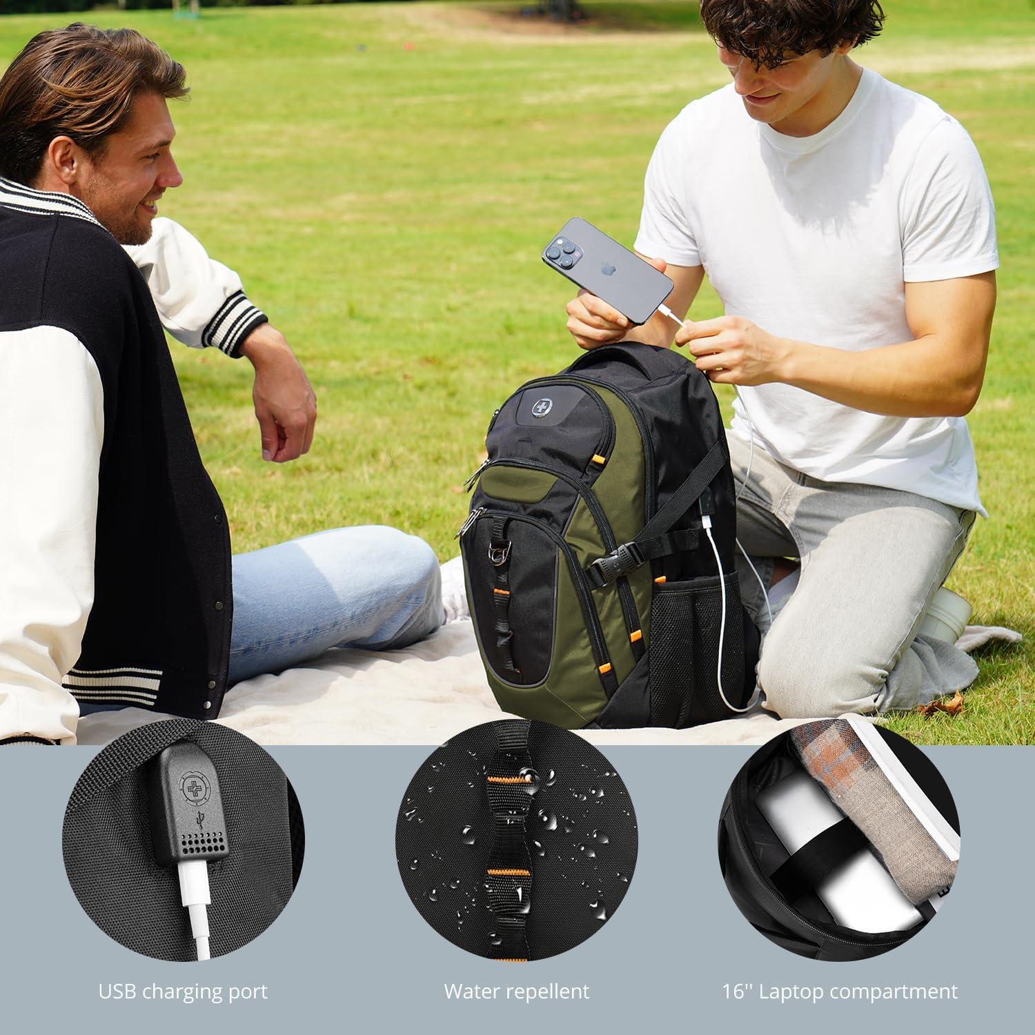 Mochila de Negocios Swissdigital SD803 con Carga USB 39.62 cm