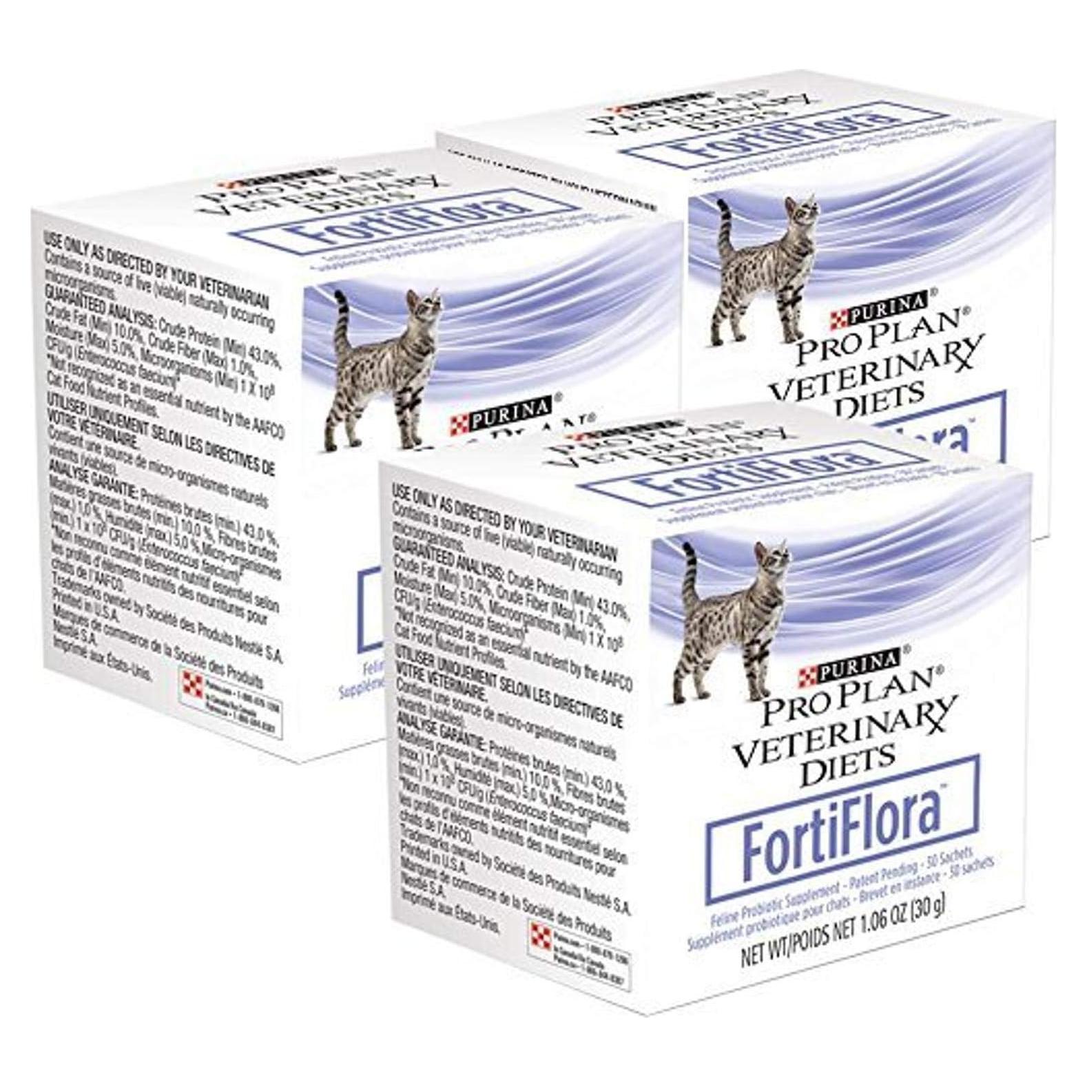 Suplemento Probiótico FortiFlora Feline Purina 3 Paquetes