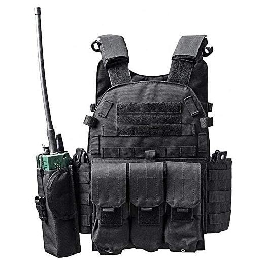 Chaleco Táctico Swat Airsoft Paintball Ajustable Negro