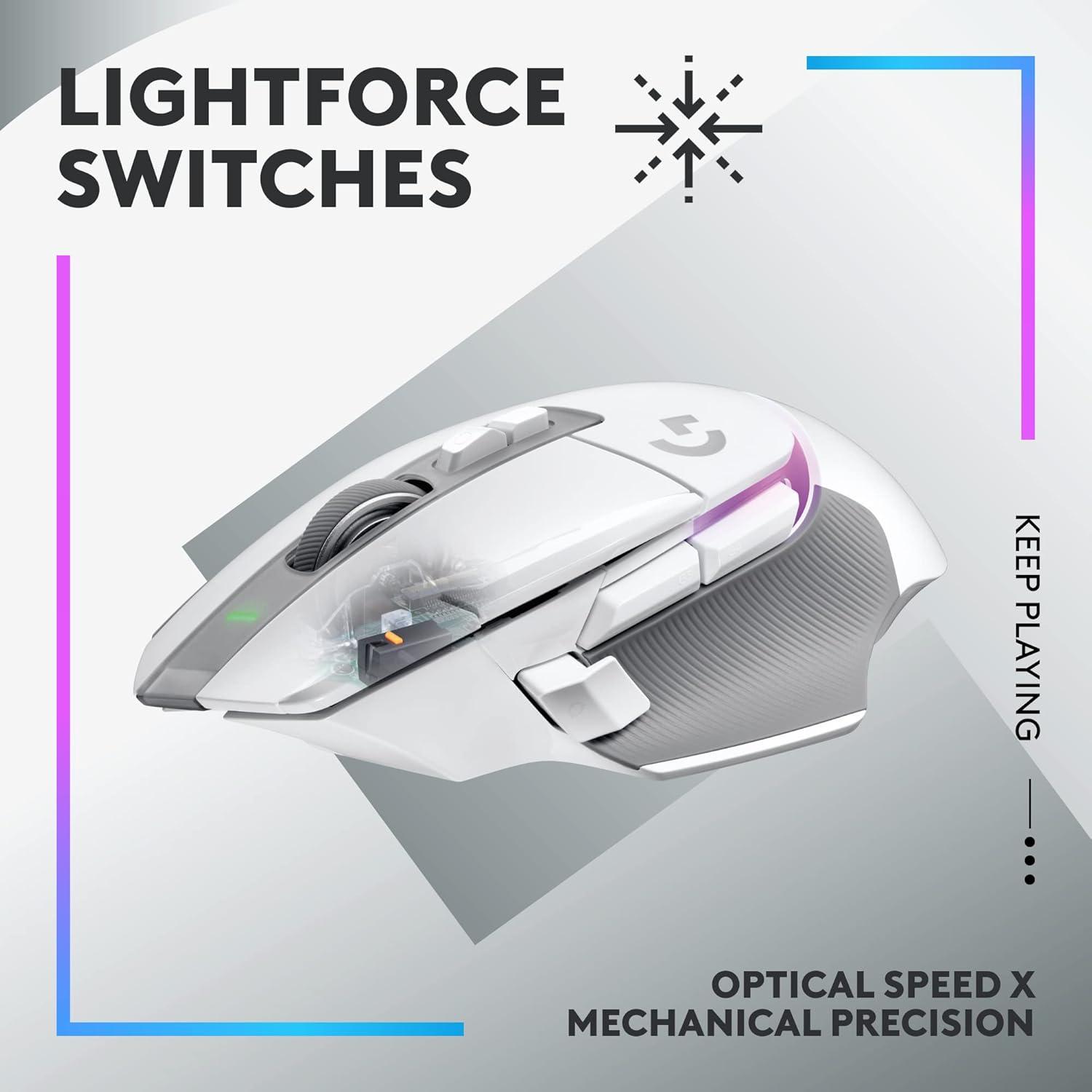 Ratón Gaming Inalámbrico Logitech G502 X Plus RGB - Blanco
