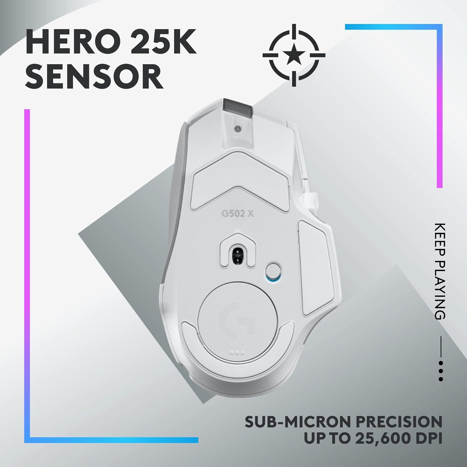 Ratón Gaming Inalámbrico Logitech G502 X Plus RGB - Blanco