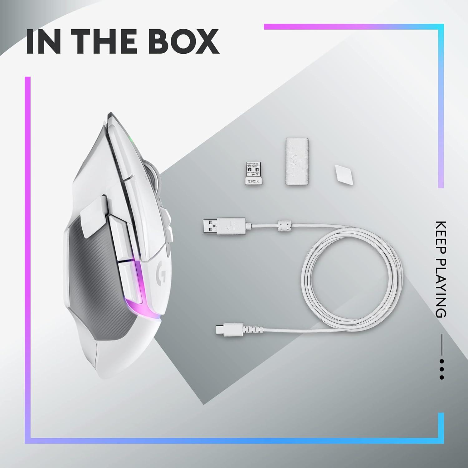 Ratón Gaming Inalámbrico Logitech G502 X Plus RGB - Blanco