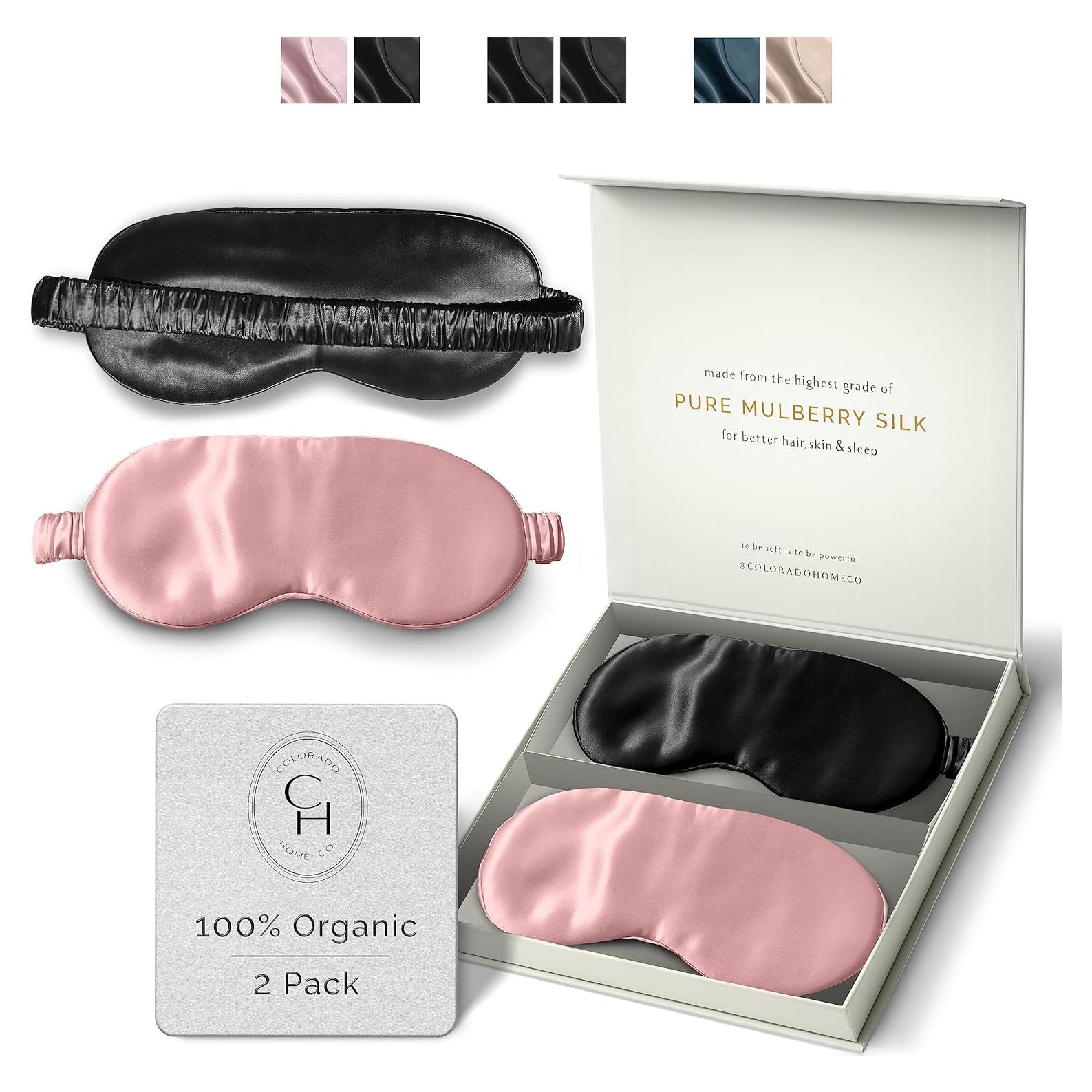 Máscara de Sueño de Seda Colorado Home Co - Paquete de 2