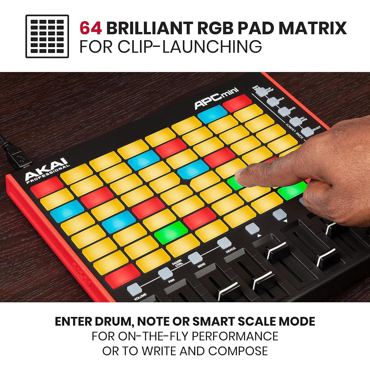Controlador MIDI AKAI APC Mini MK2 64 Pads RGB USB