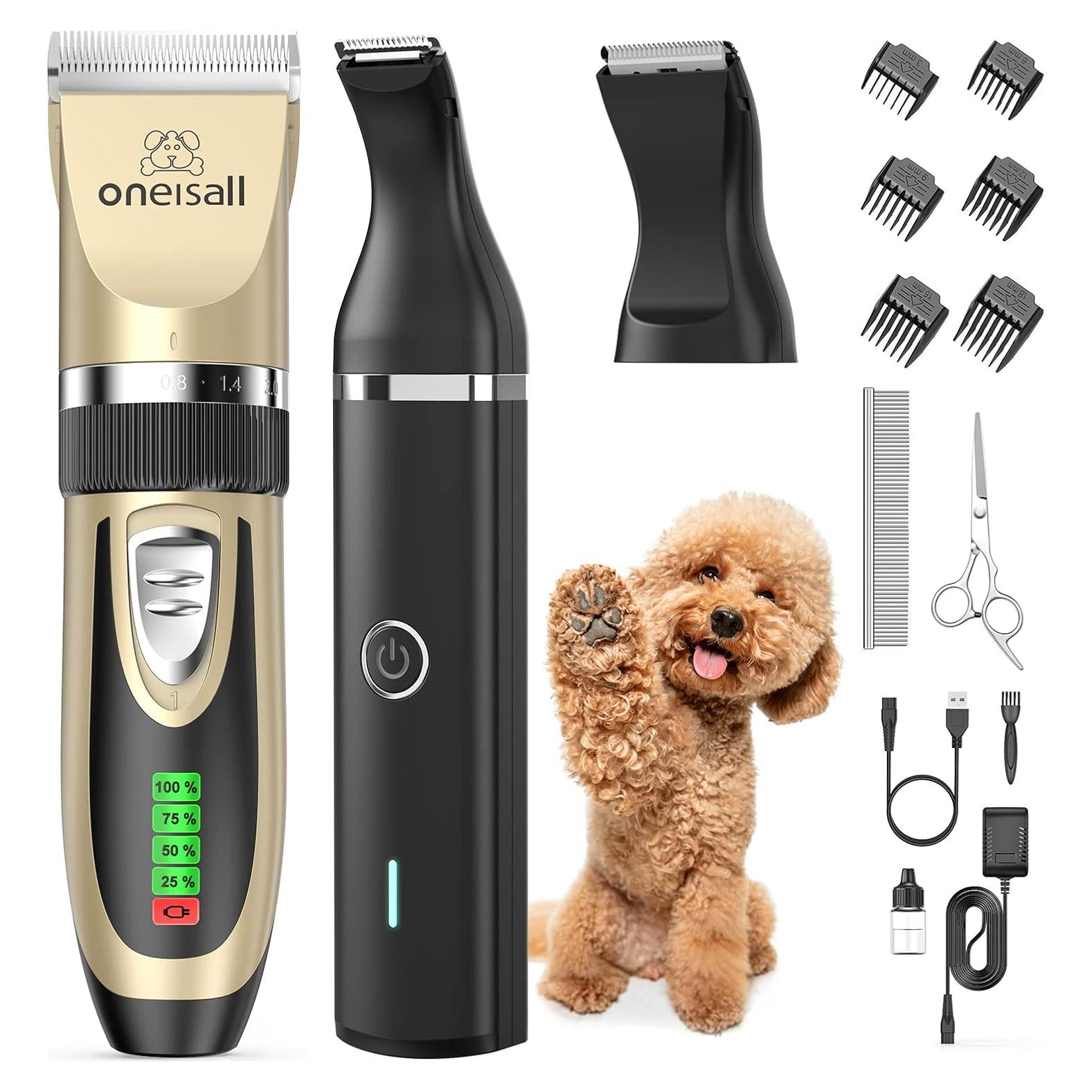 Kit Cortapelos Inalámbrico Oneisall para Perros y Gatos 2 en 1